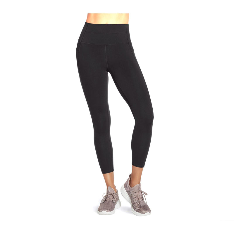 Skechers Performance GOWALK Wear High-Waisted 7/8 Nylon Women's Black Sports Leggings