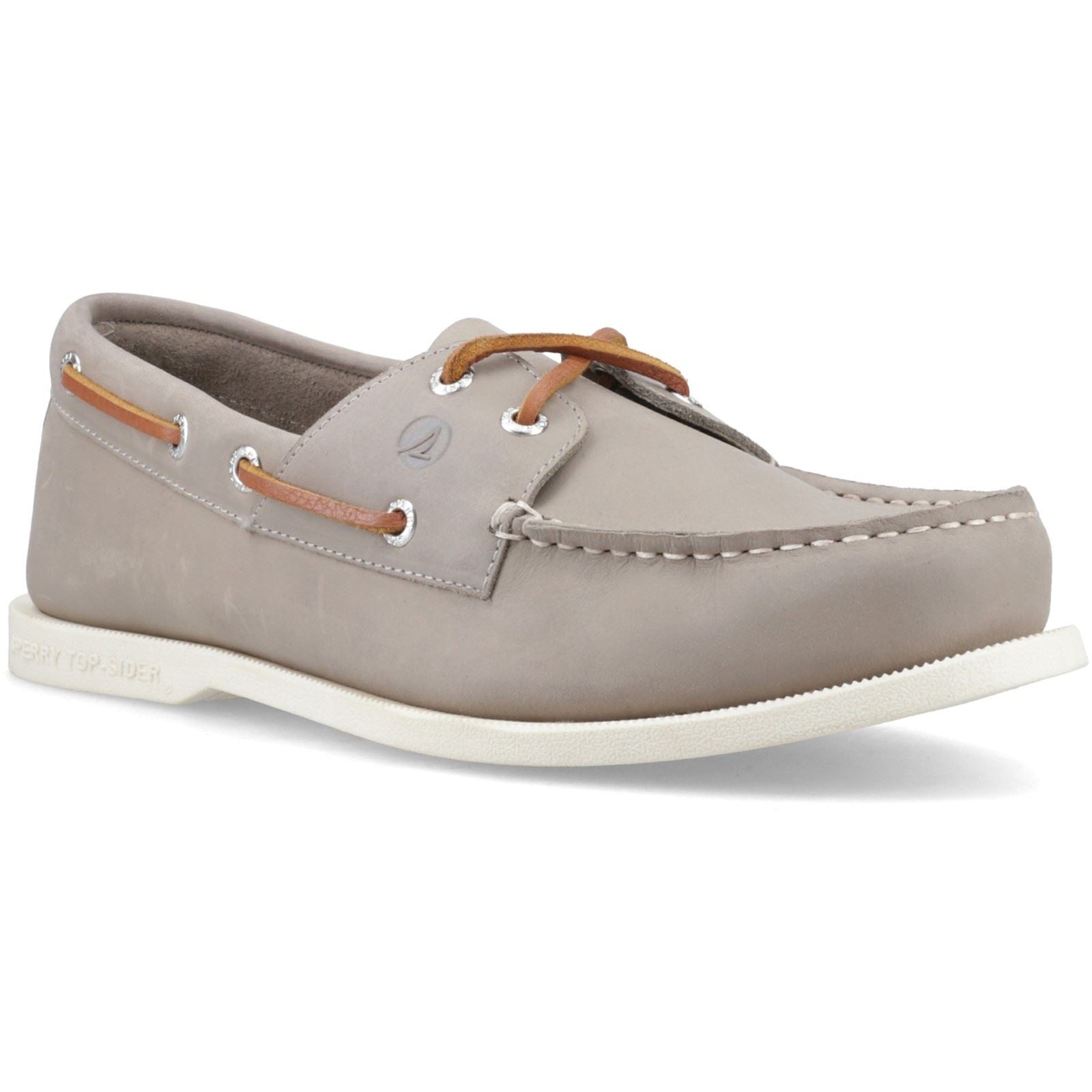 Sperry Tacoma 2 Eye Boat Leather Men's Grey Boat Shoes