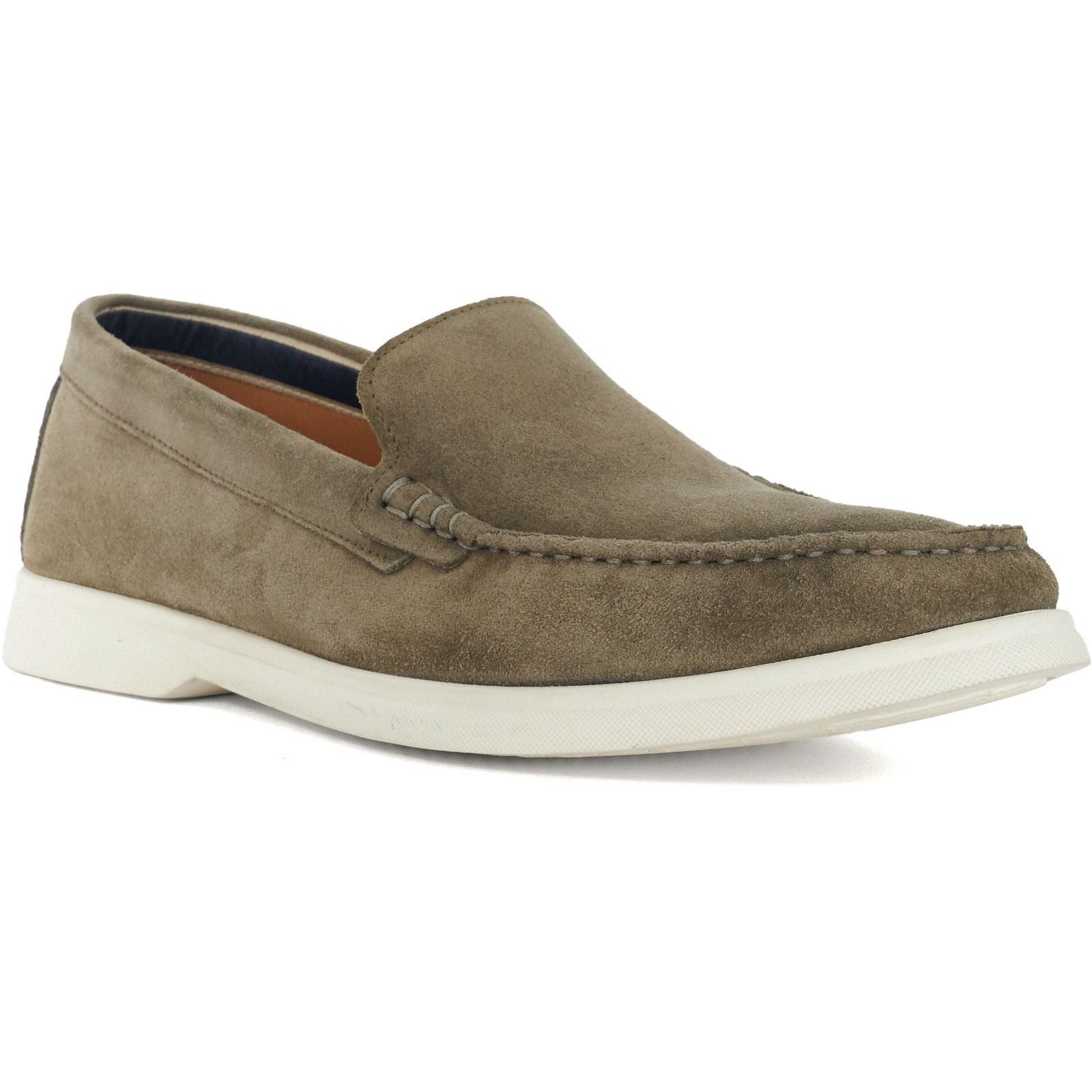 Dune Buftonn Suede Men's Khaki Loafers