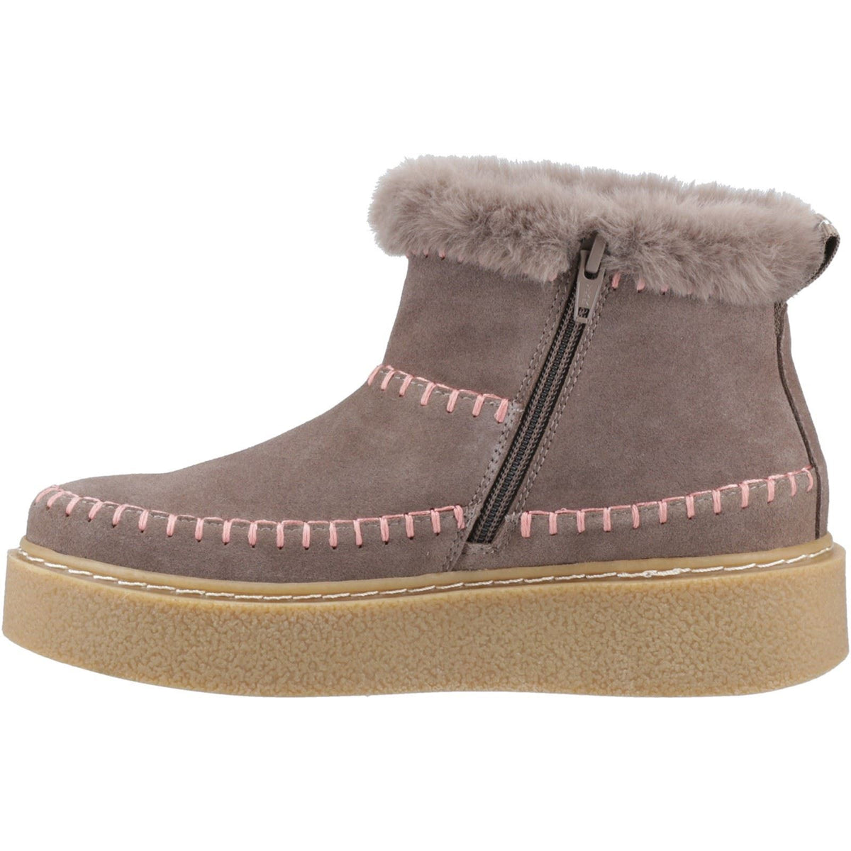 Hush Puppies Brielle Suede Women's Taupe Winter Ankle Boots