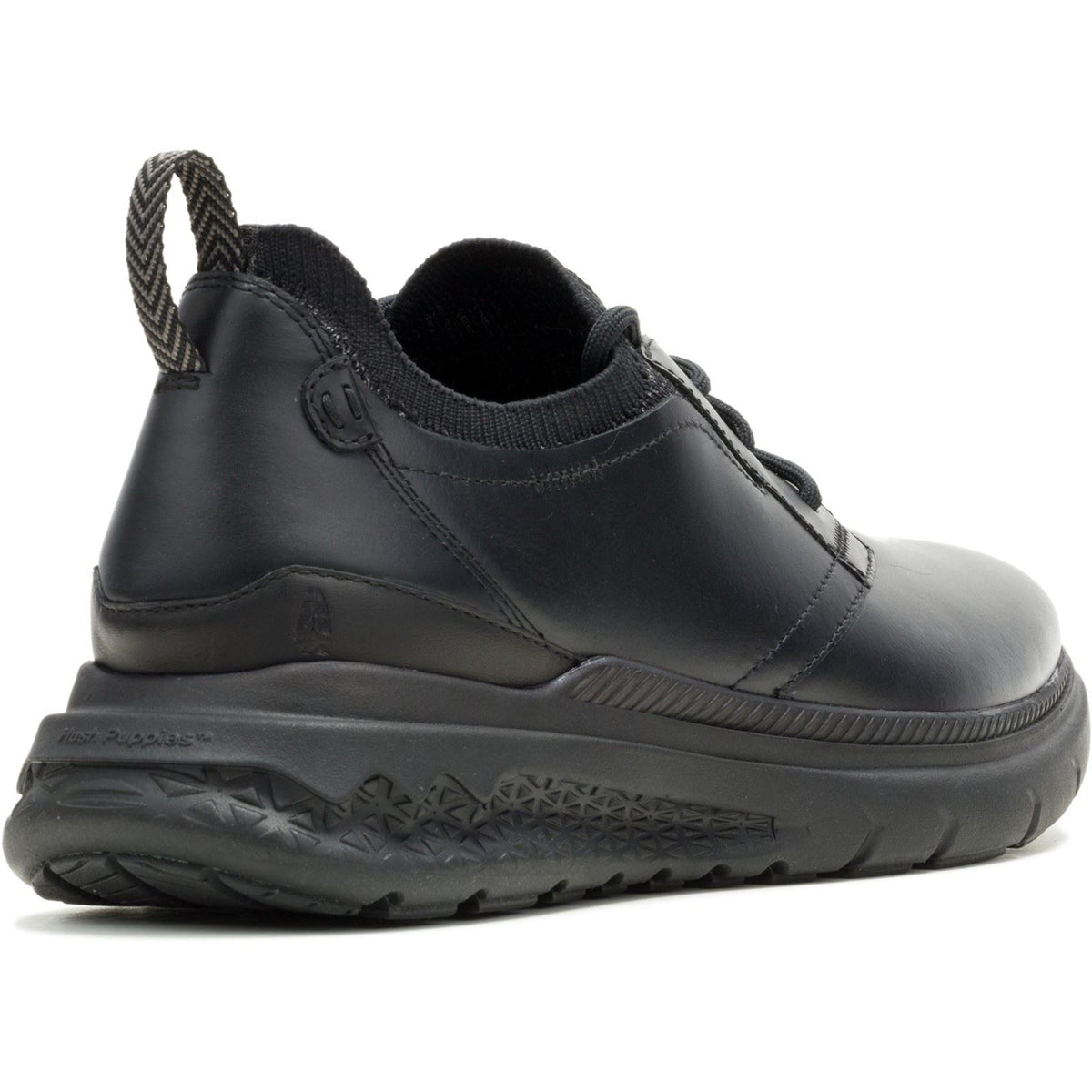 Hush Puppies Excel Leather Men's Black/Black Lace-Up Shoes