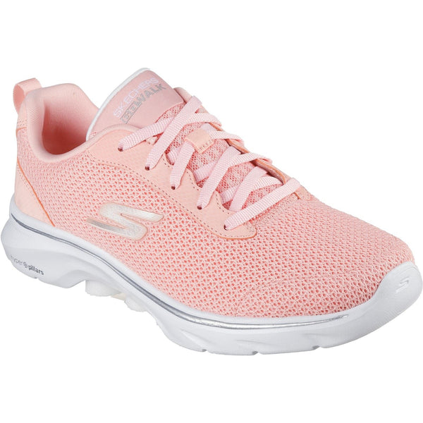 Skechers Go Walk Kaylor Synthetic Women's Peach Trainers - Main Image