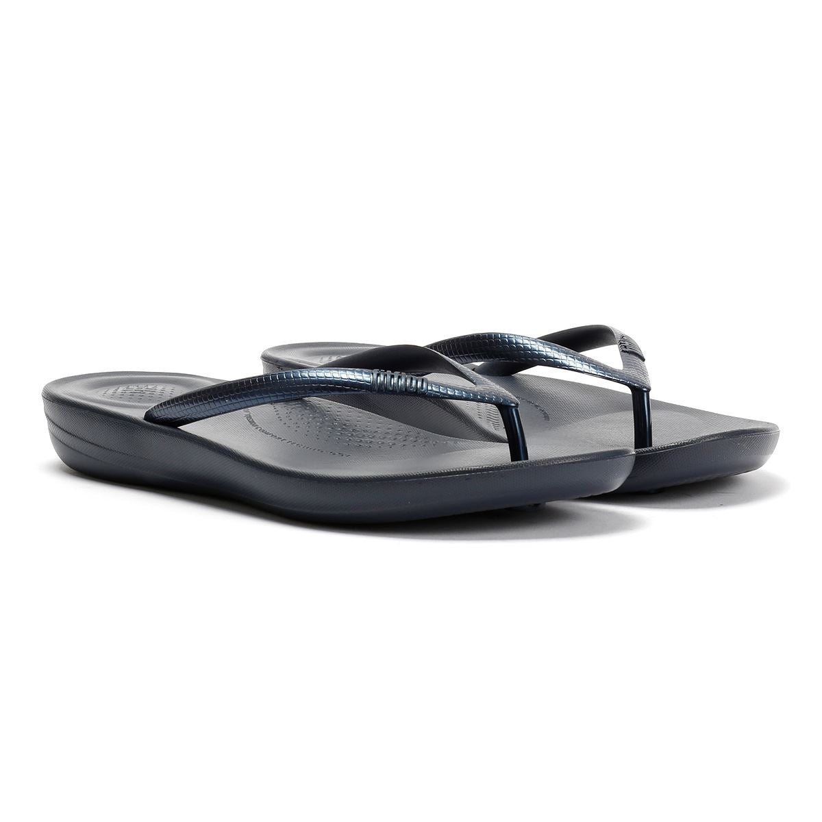 FitFlop Iqushion Ergonomic Women's Midnight Navy Flip Flops
