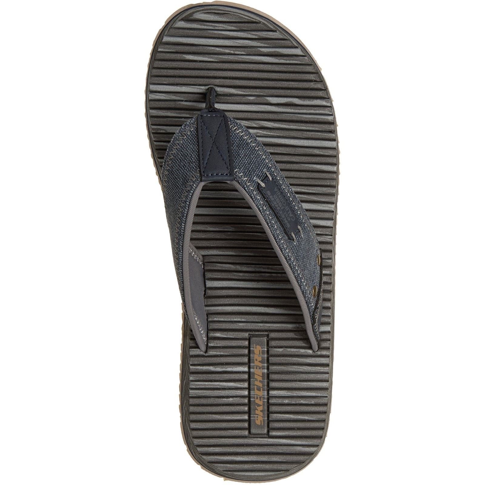 Skechers Quill Textile Men's Navy Flip Flops