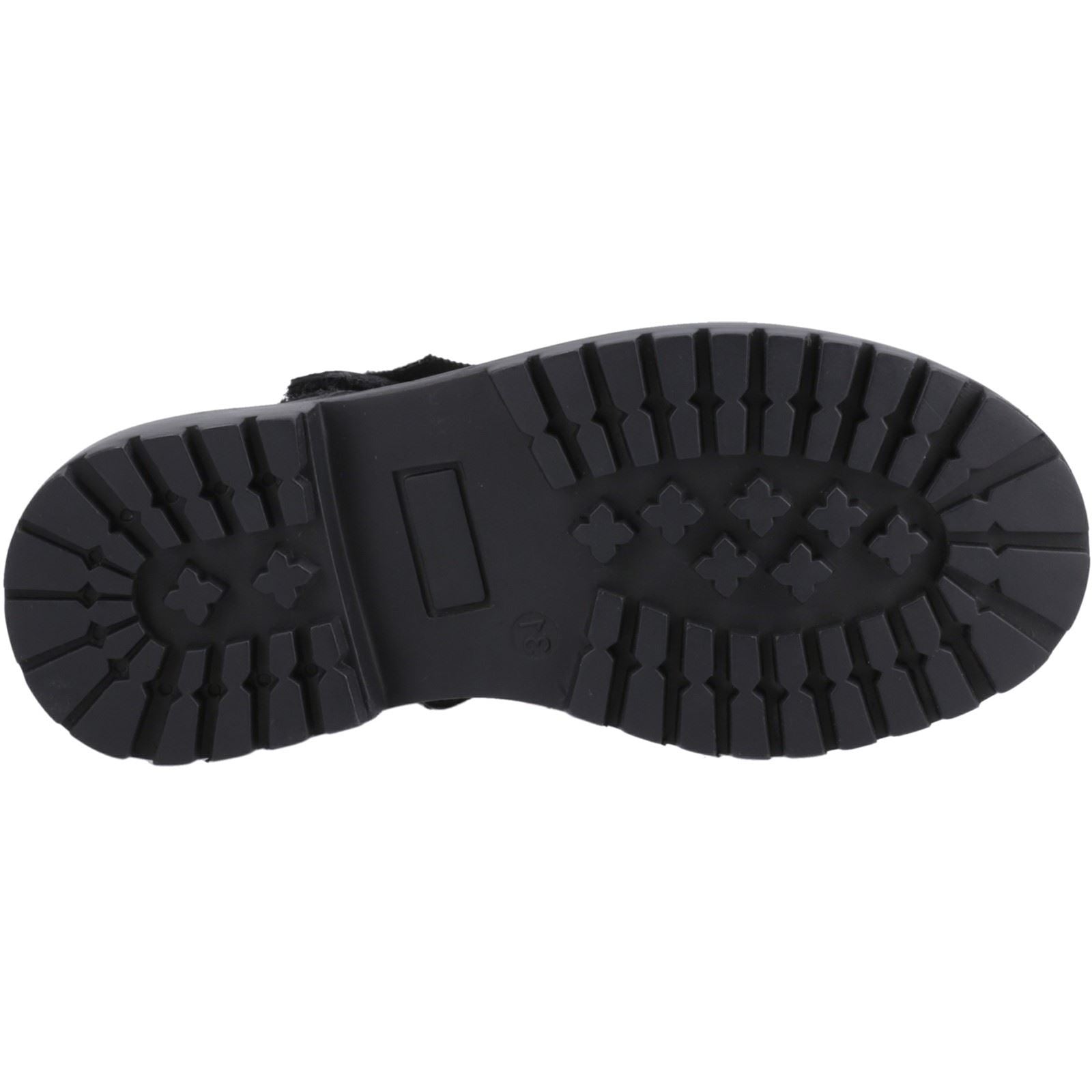 Hush Puppies Astrid Bow Leather Youth Girl's Black Shoes