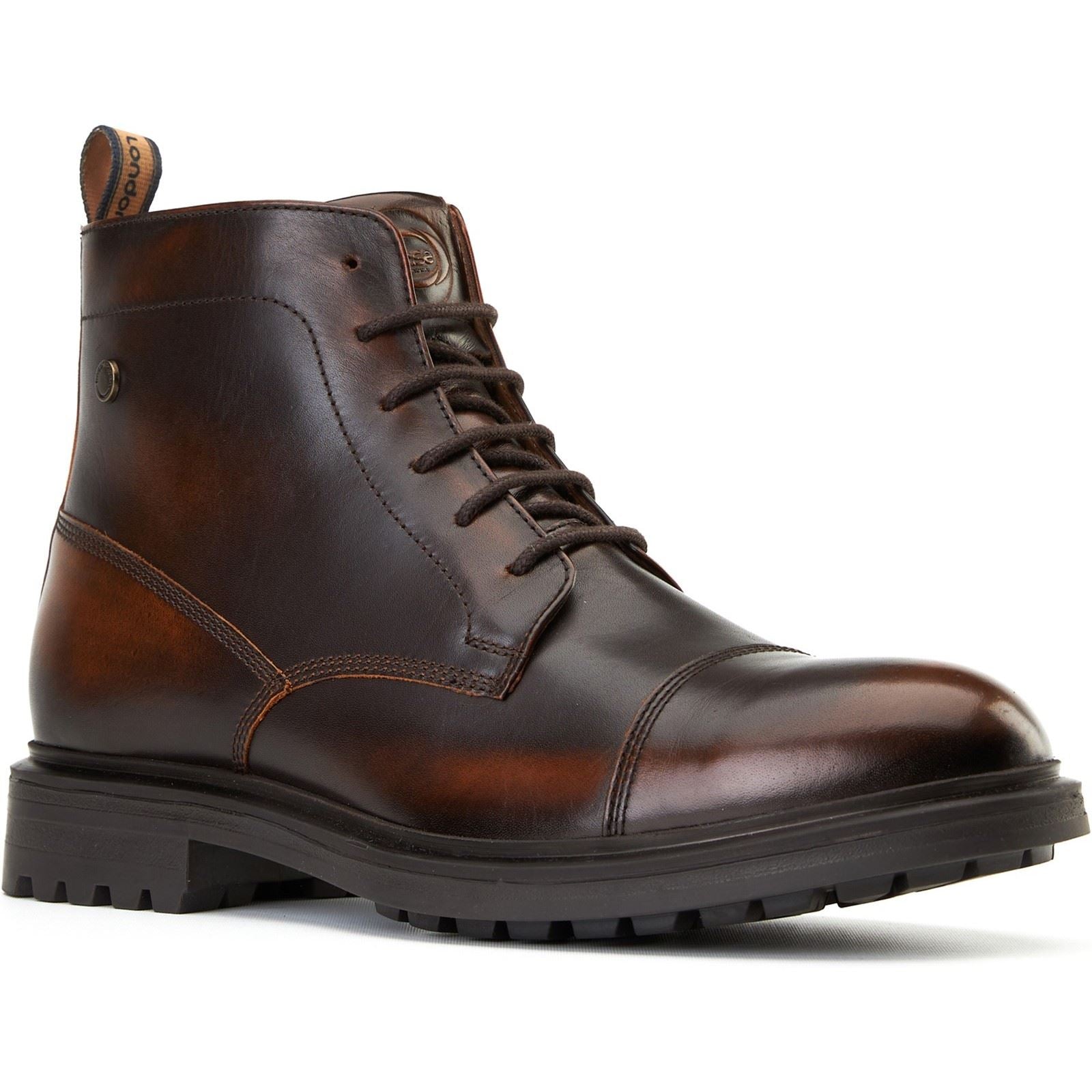 Base London Boulton Leather Men's Brown Ankle Boots