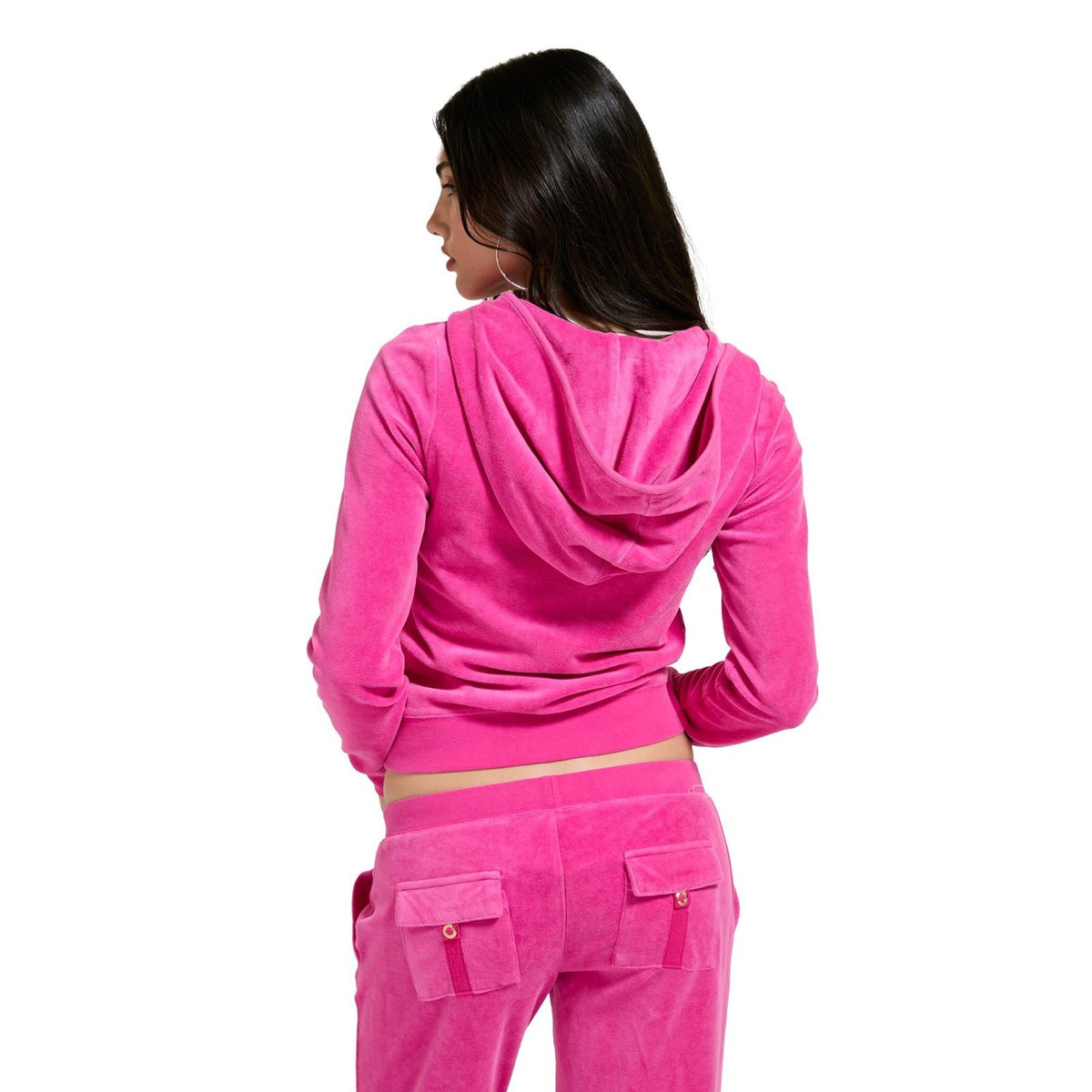 Juicy Couture Washed Robyn Hoodie Women's Pink Hooded Sweatshirt