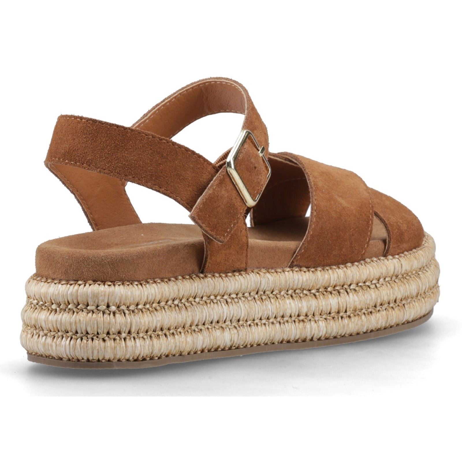 Hush Puppies Rosa Rafia Sandal Leather Women's Tan Sandals