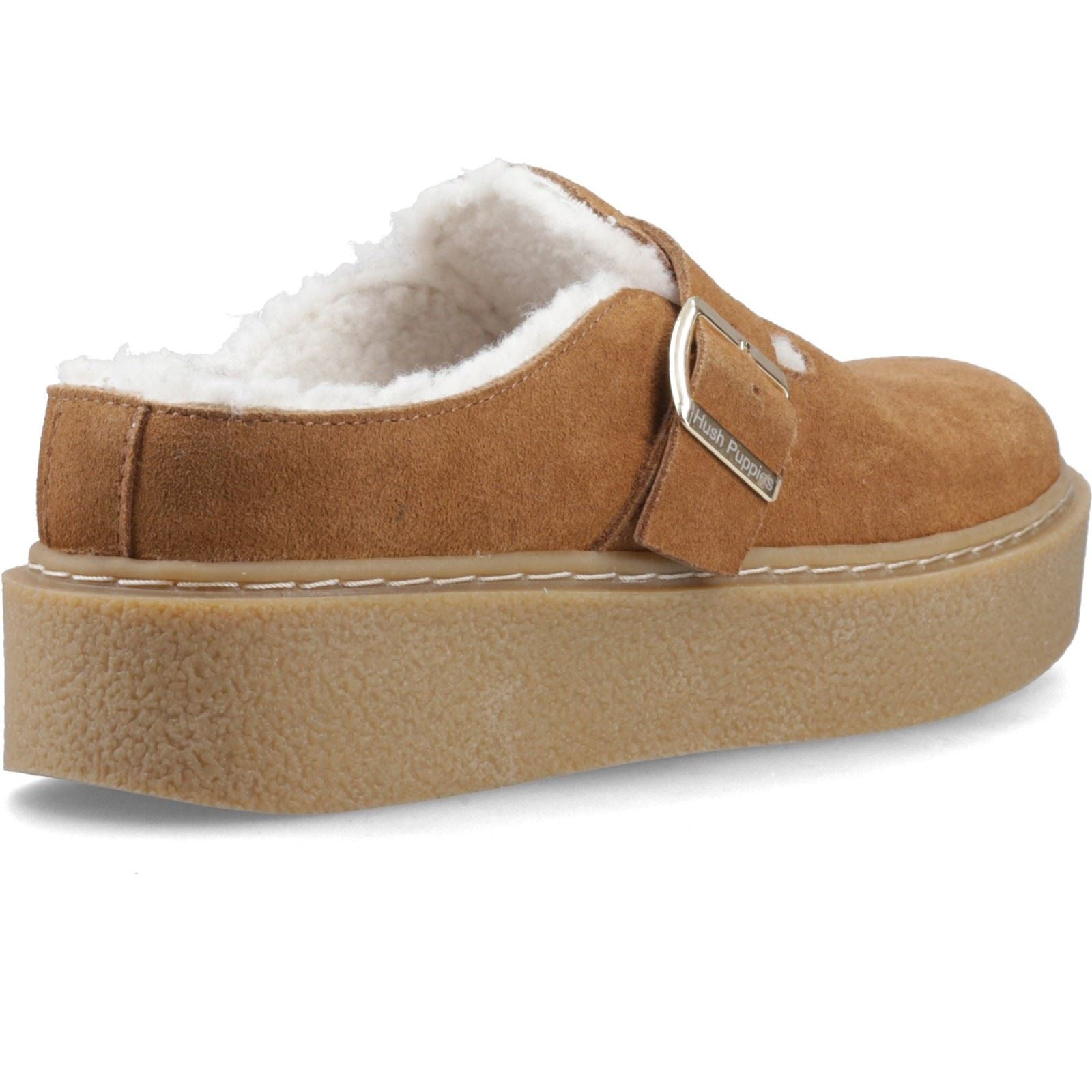 Hush Puppies Blanche Fur Leather Women's Tan Shoes