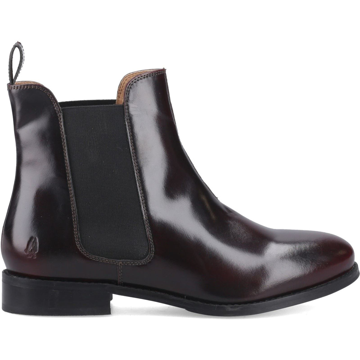 Hush Puppies Colette Leather Women's Bordeaux Wide Fit Flat Chelsea Boots