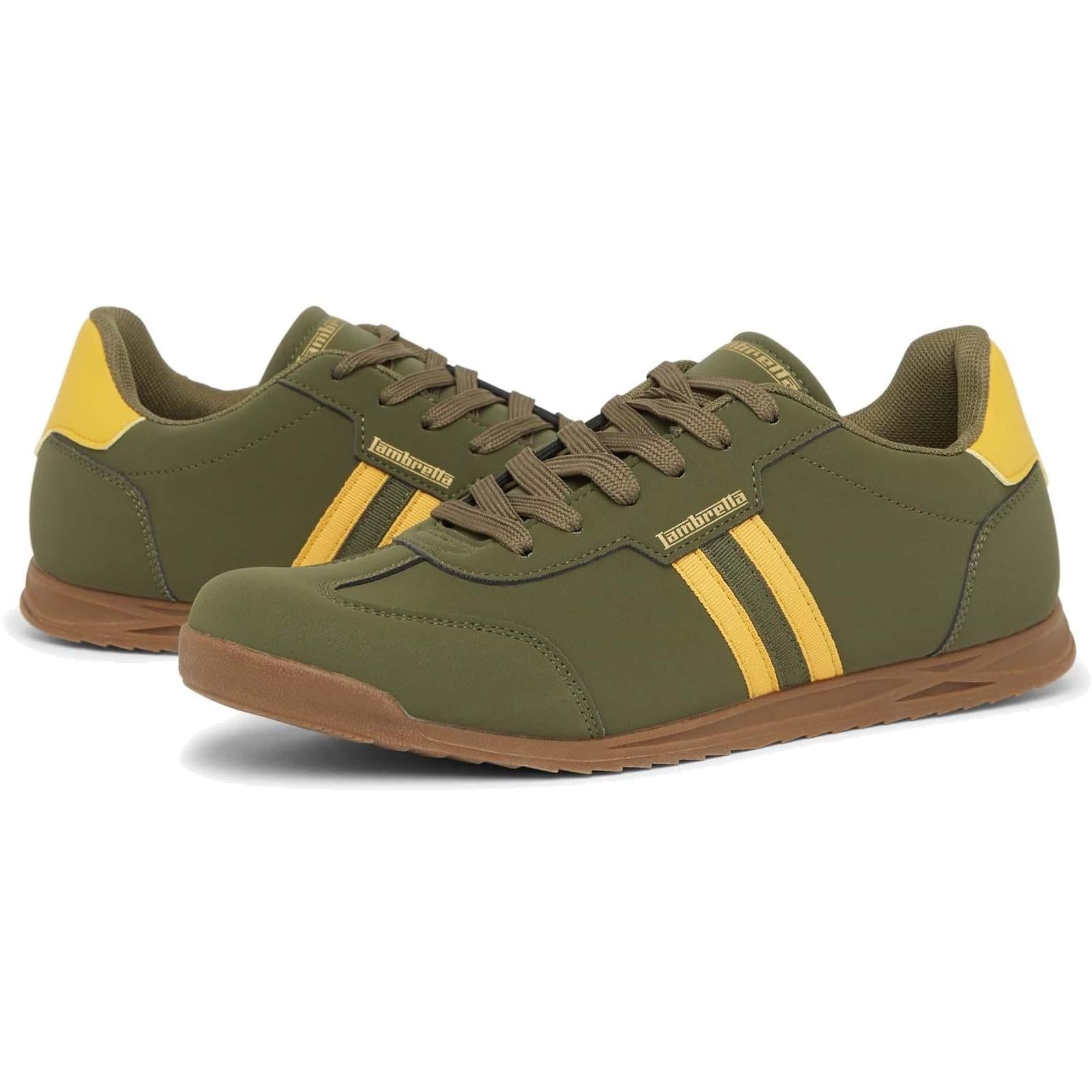 Lambretta Tackle Men's Khaki/Gold Trainers
