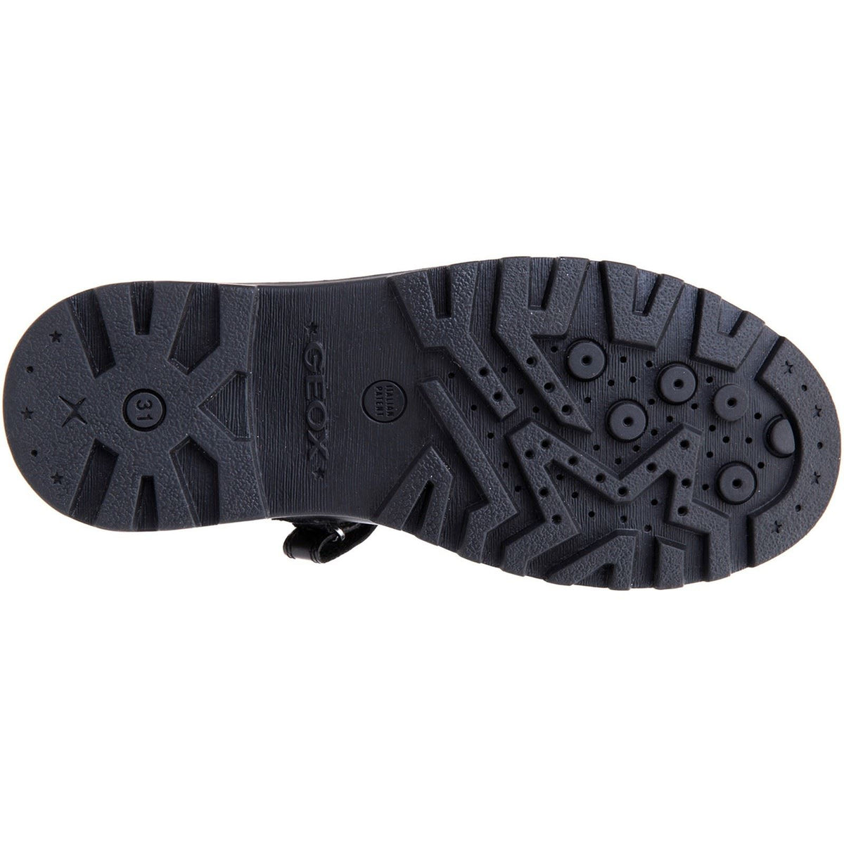 Geox J Casey G. P Leather Black Shoes