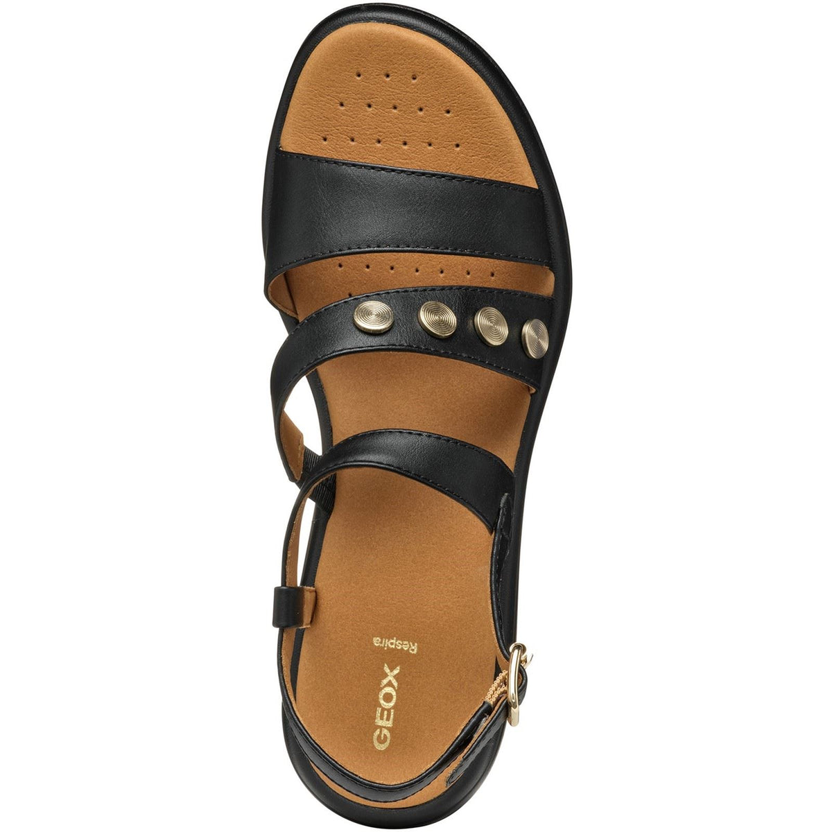 Geox D MELICONIA Synthetic Women's Black Wedges