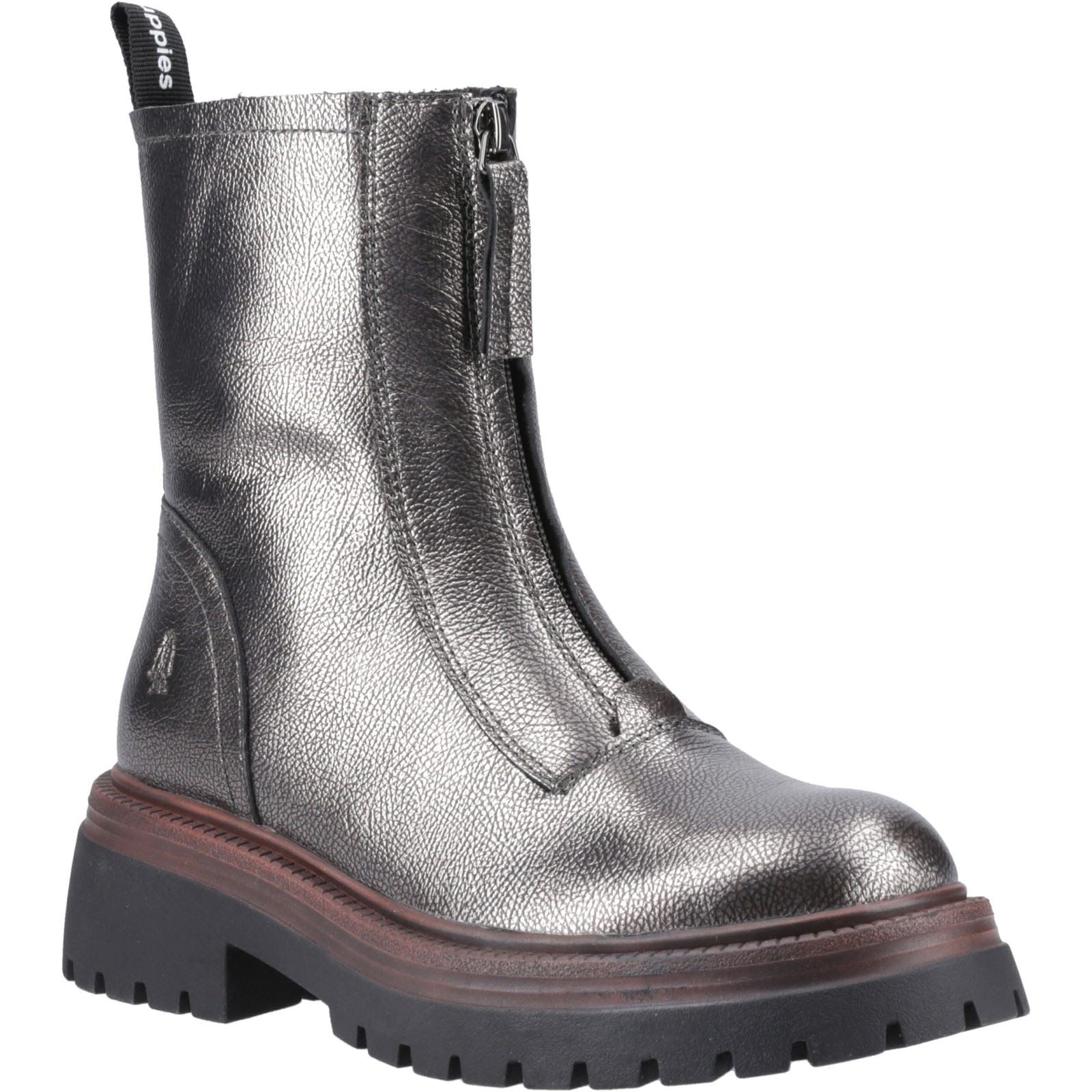 Hush Puppies Roxanna Leather Women's Pewter Boots