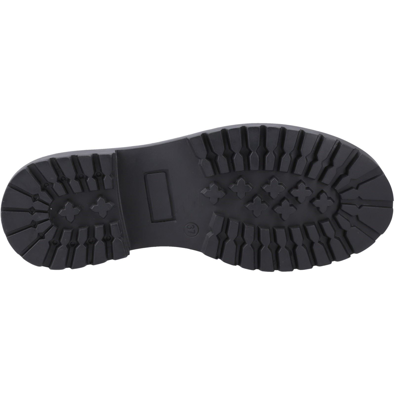 Hush Puppies Aubrey Lace Up Leather Youth Girl's Black Derby Shoes
