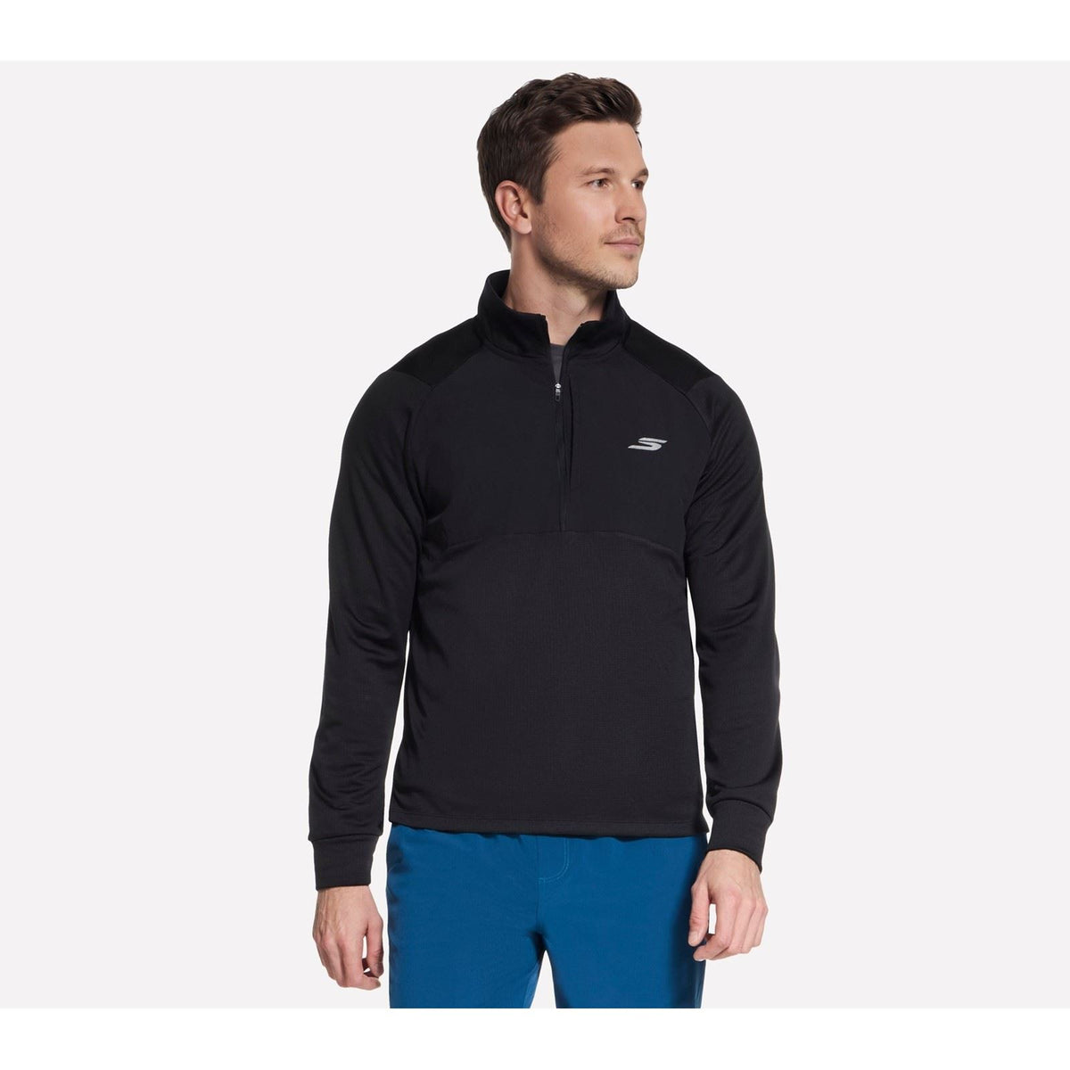 Skechers GODRI All Day Thermal 1/2 Zip Men's Black Jacket