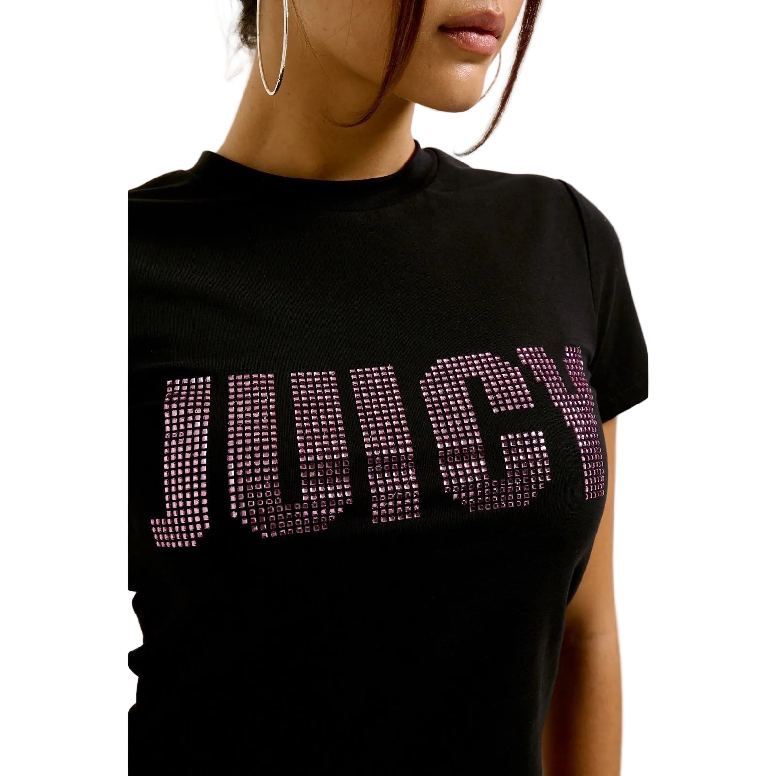 Juicy Couture Impact Juicy Logo Cotton Women's Black T-Shirt