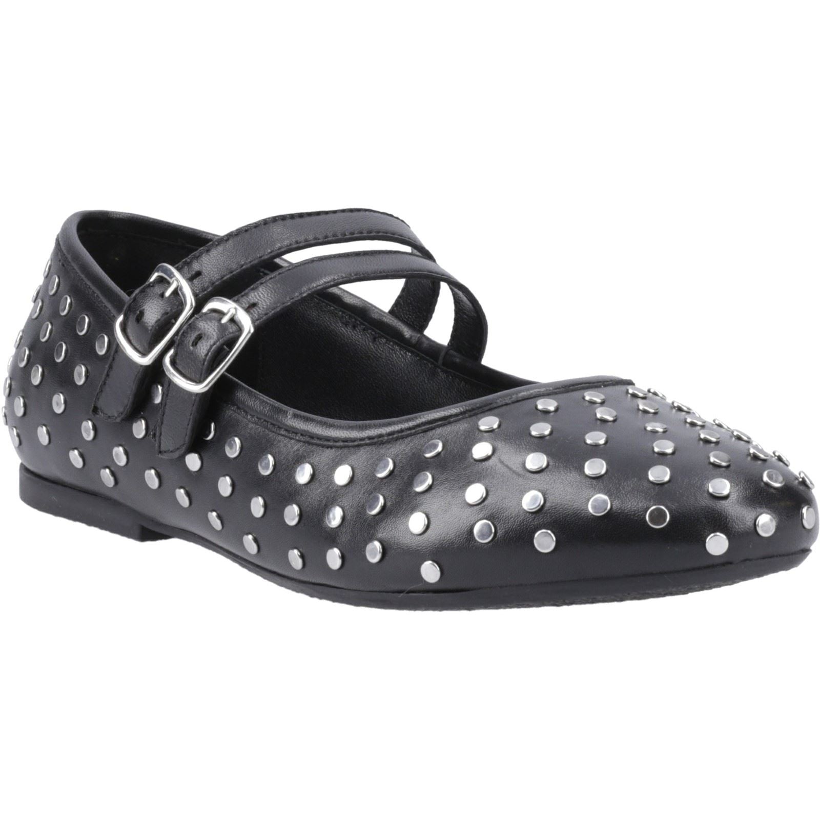 Hush Puppies Nixie Leather Women's Black Flats