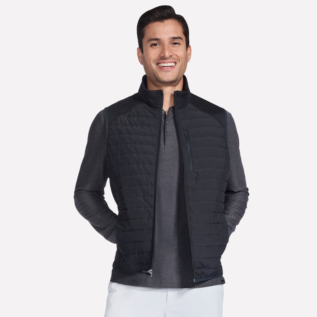 Skechers GOShield Hybrid Vest Men's Black Gilets