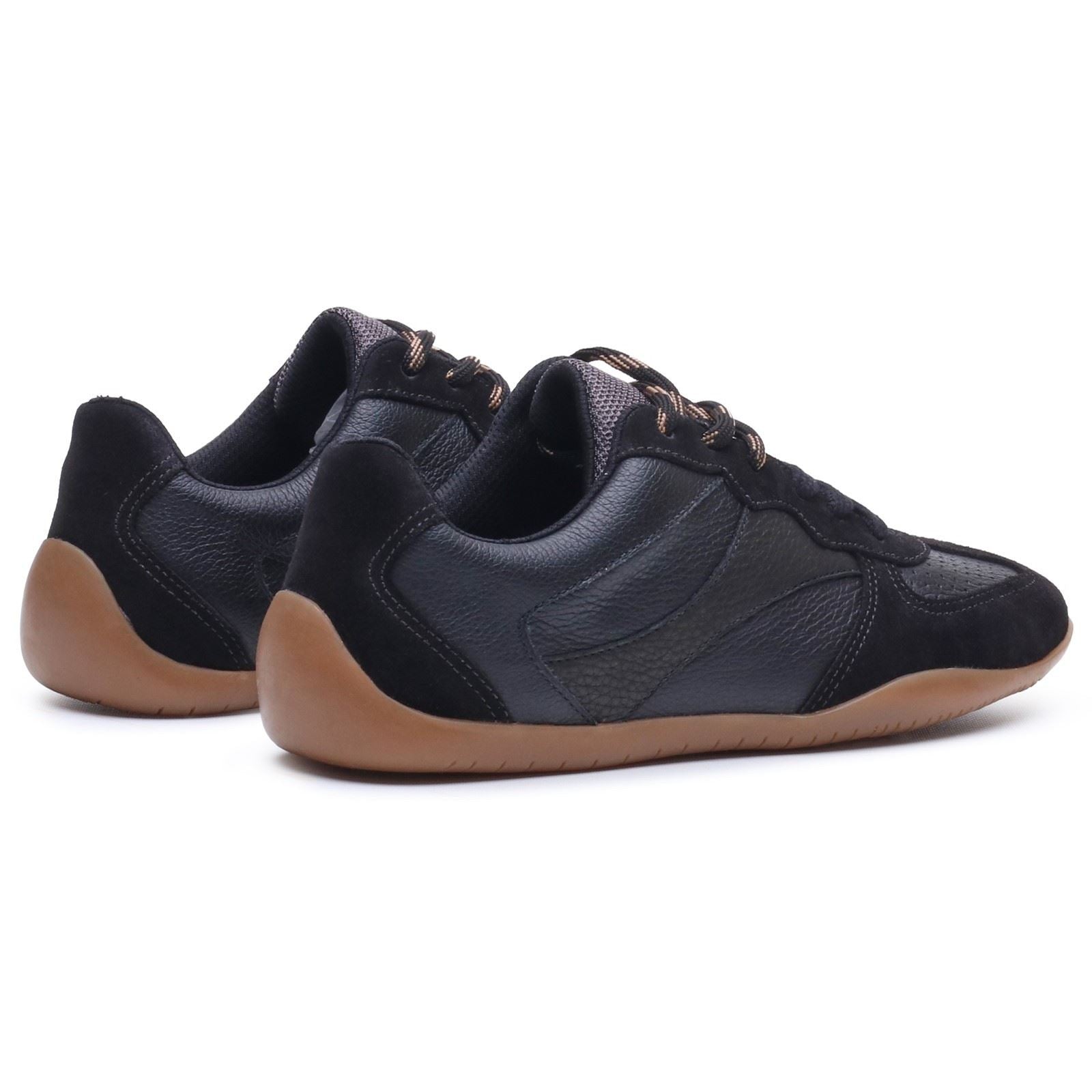 Hush Puppies Jovie Leather Women's BLACK Trainers