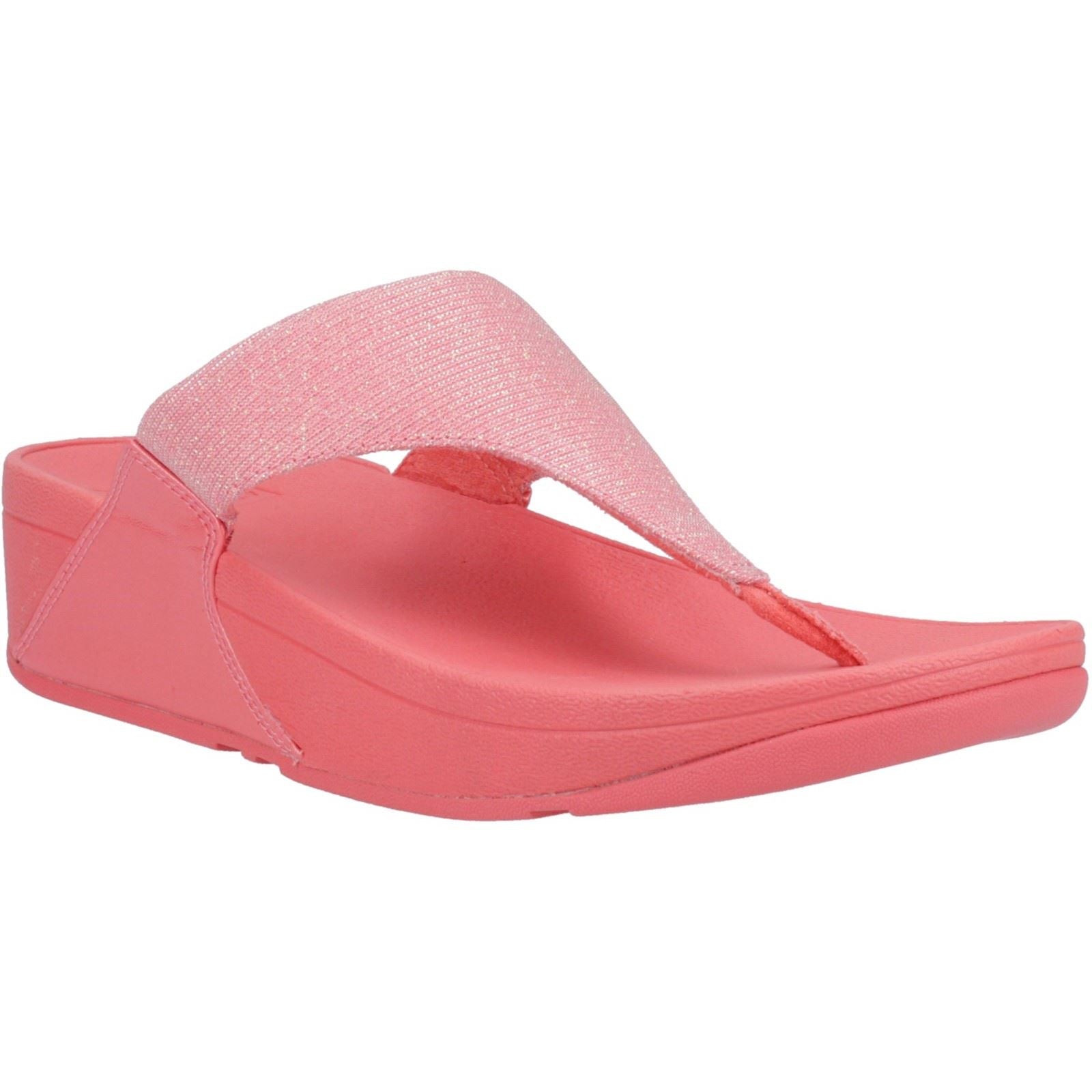 Fitflop Lulu Shimmerlux Polyester Women's Rosy Coral Sandals