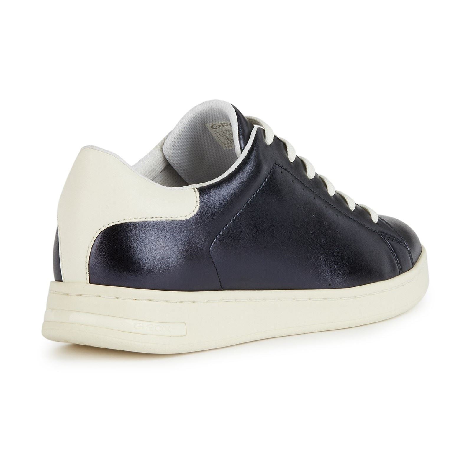 Geox D Jaysen B Leather Women's Dark Jeans/Optic White Trainers