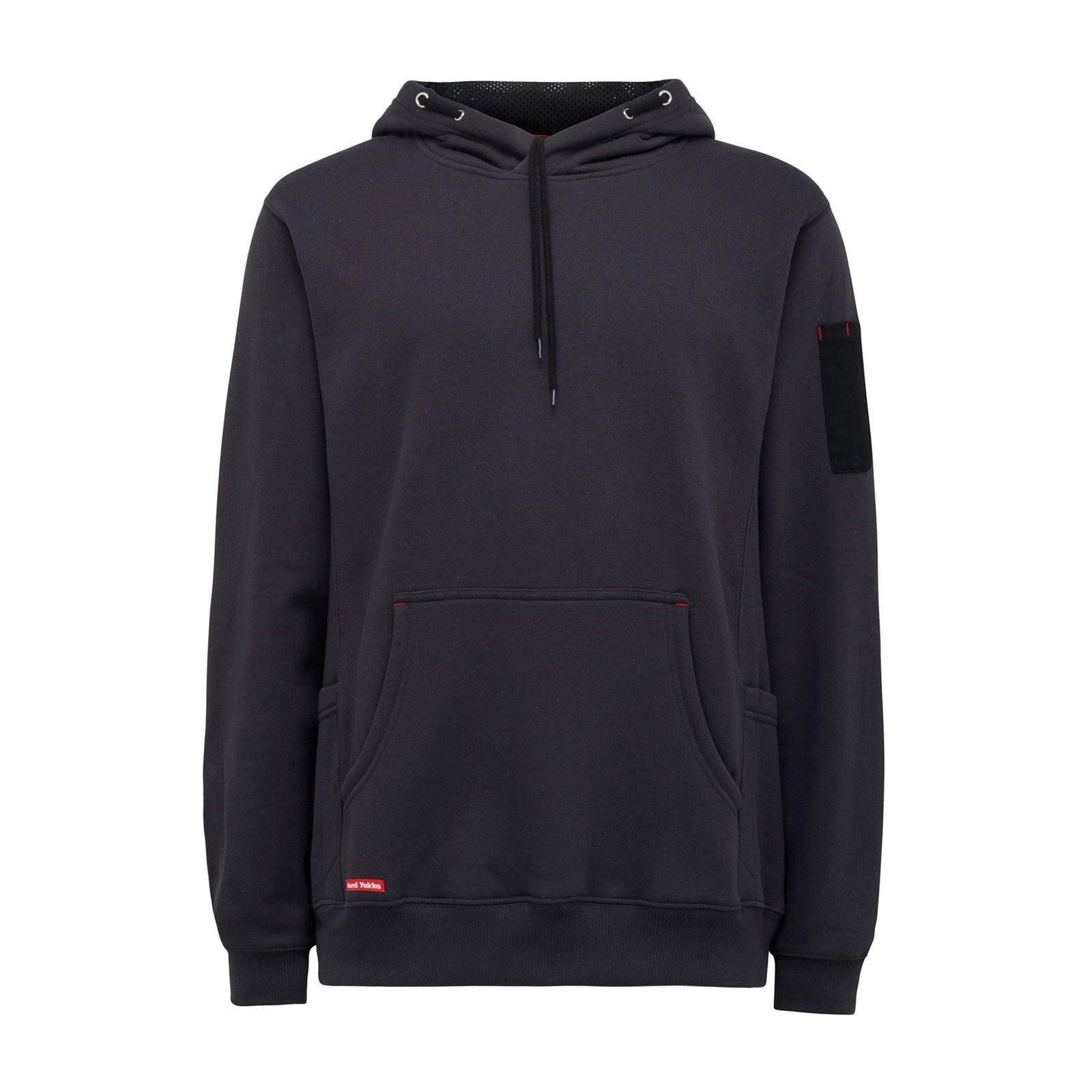 Hard Yakka Brushed Fleece Synthetic Men's Grey Hooded Sweatshirt