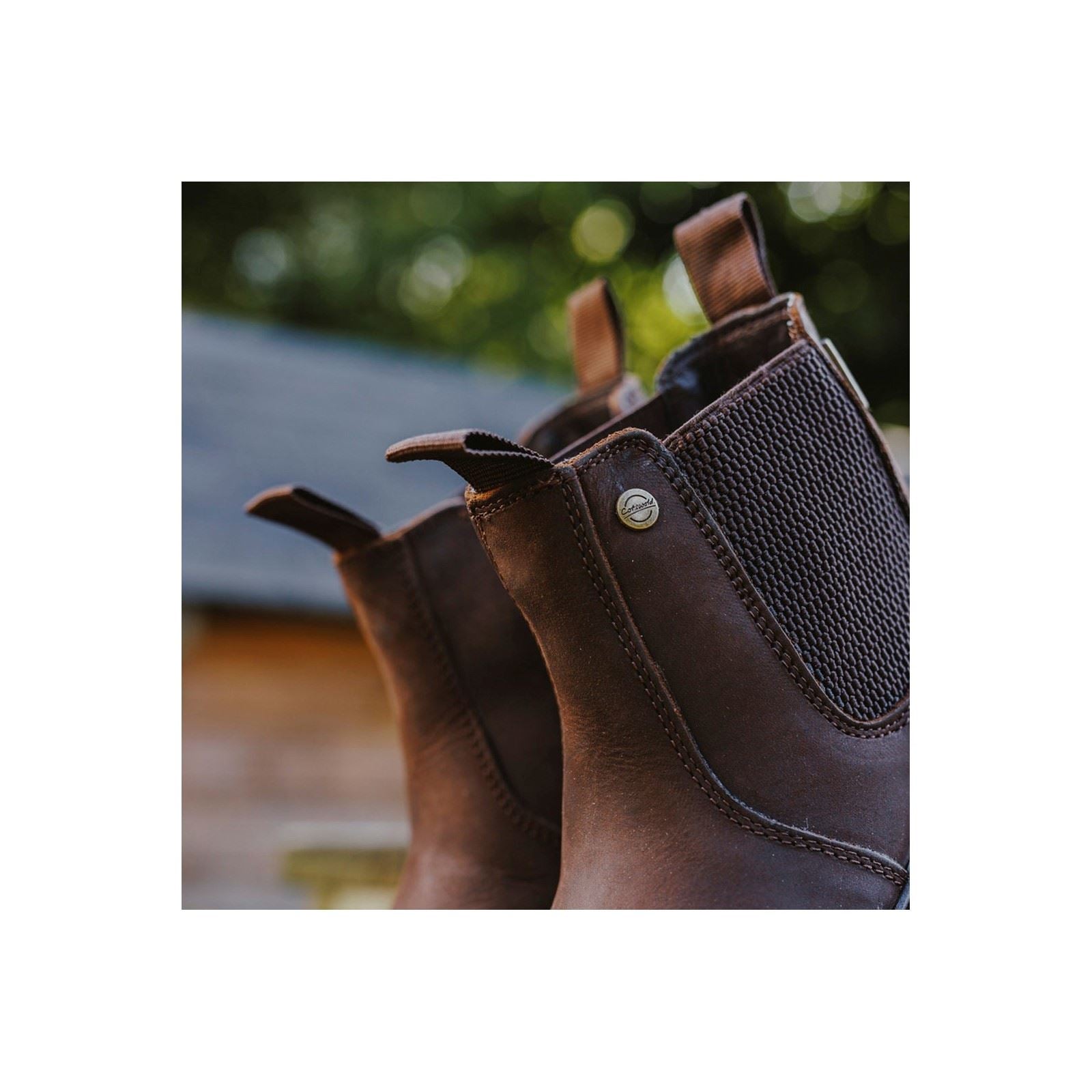 Cotswold Aston Leather Boy's Brown Flat Chelsea Boots