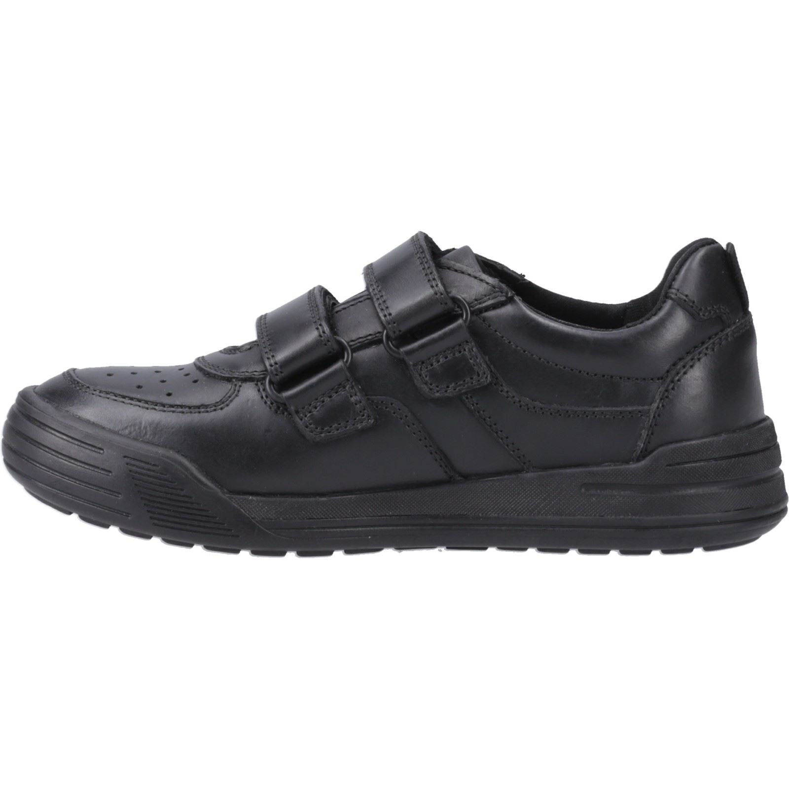 Hush Puppies Sully Leather Junior Black Shoes