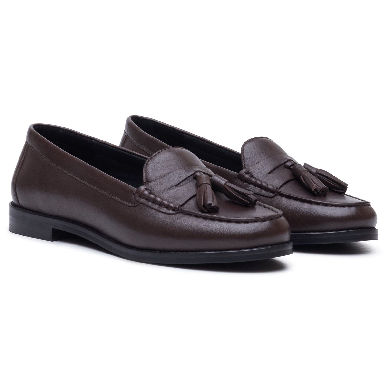 Hush Puppies Connie Leather Women's Chocolate Loafers
