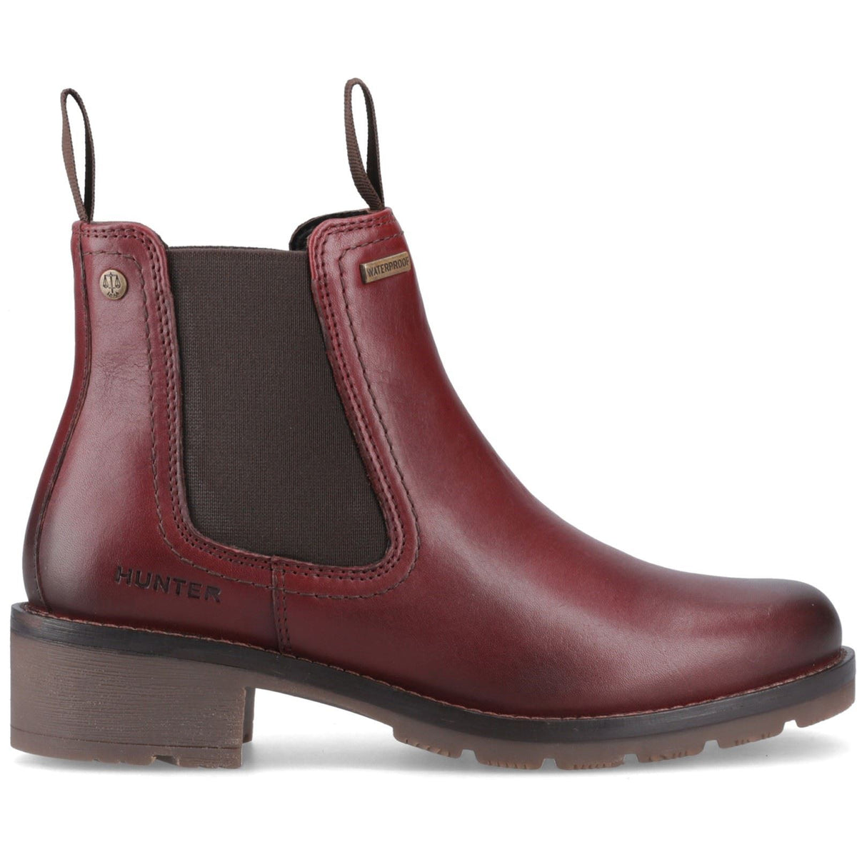 Hunter Alsh Dealer WP Leather Women's Burgundy Heeled Chelsea Boots