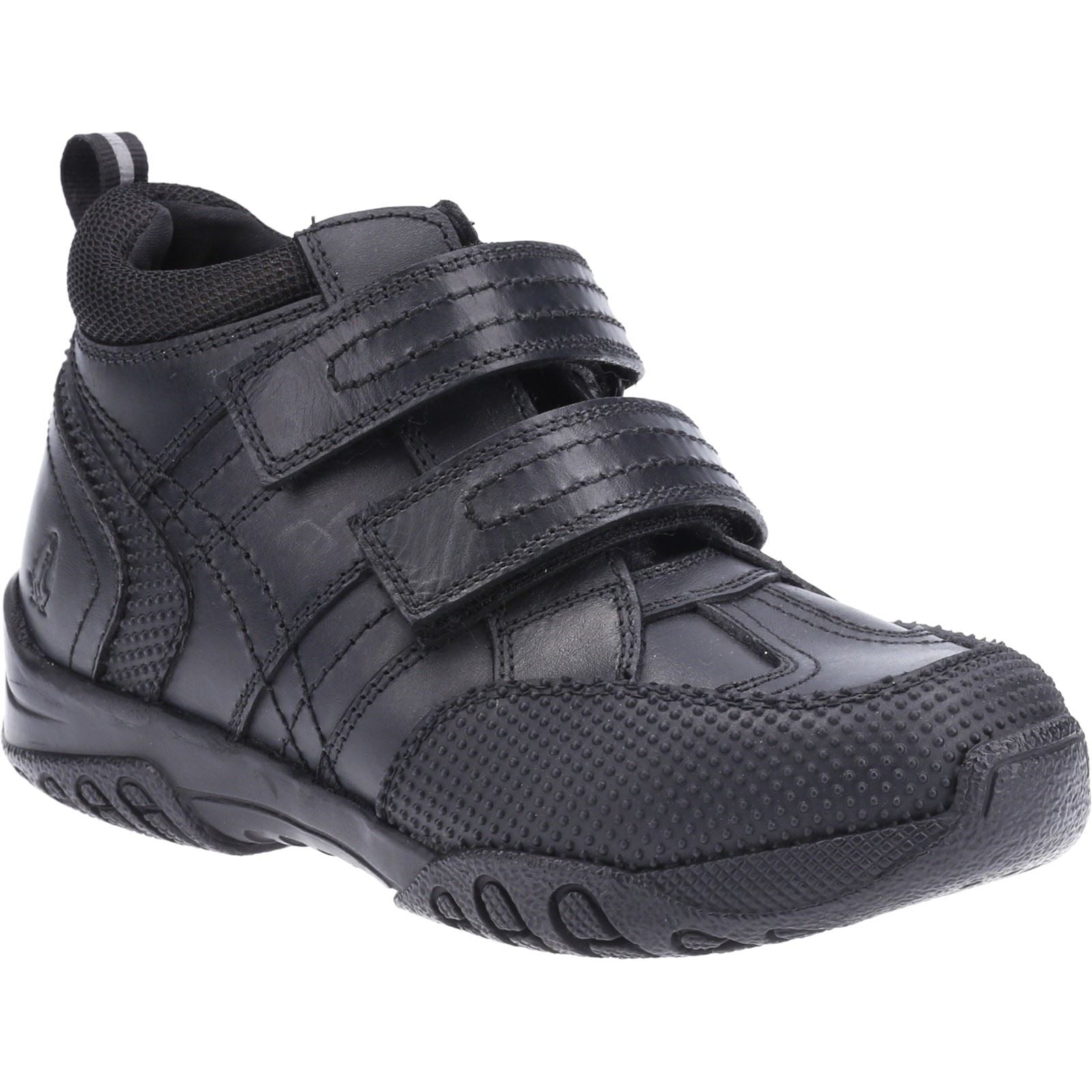 Hush Puppies Jezza Youth Boy's Black Leather Boots