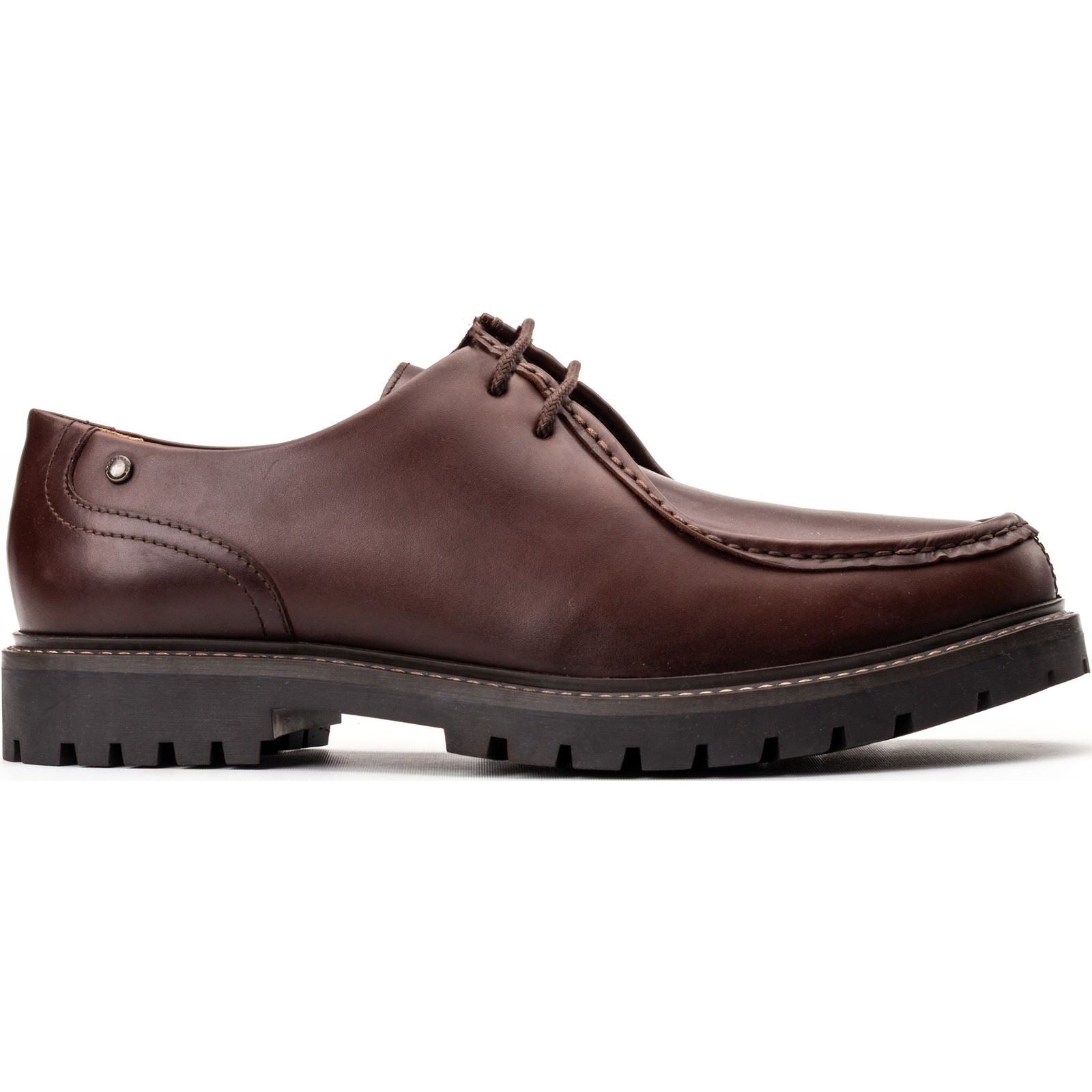 Base London Carbon Leather Men's Brown Moccasins Shoes