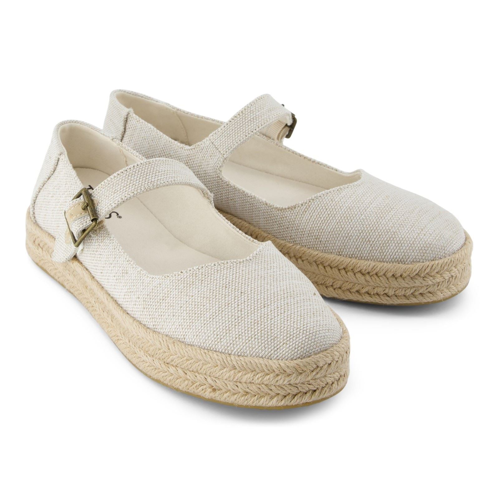 TOMS Carolina Mary Jane Nylon Women's Natural Espadrilles