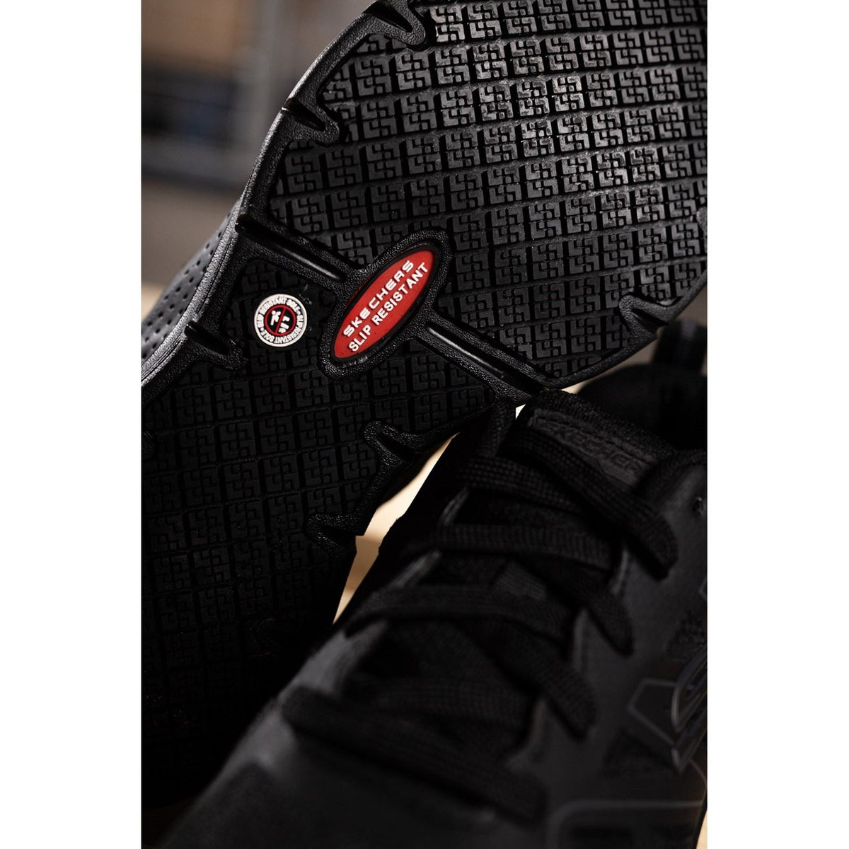 Skechers Workwear Arch Fit SR Axtell Polyester Men's Black Safety Trainers