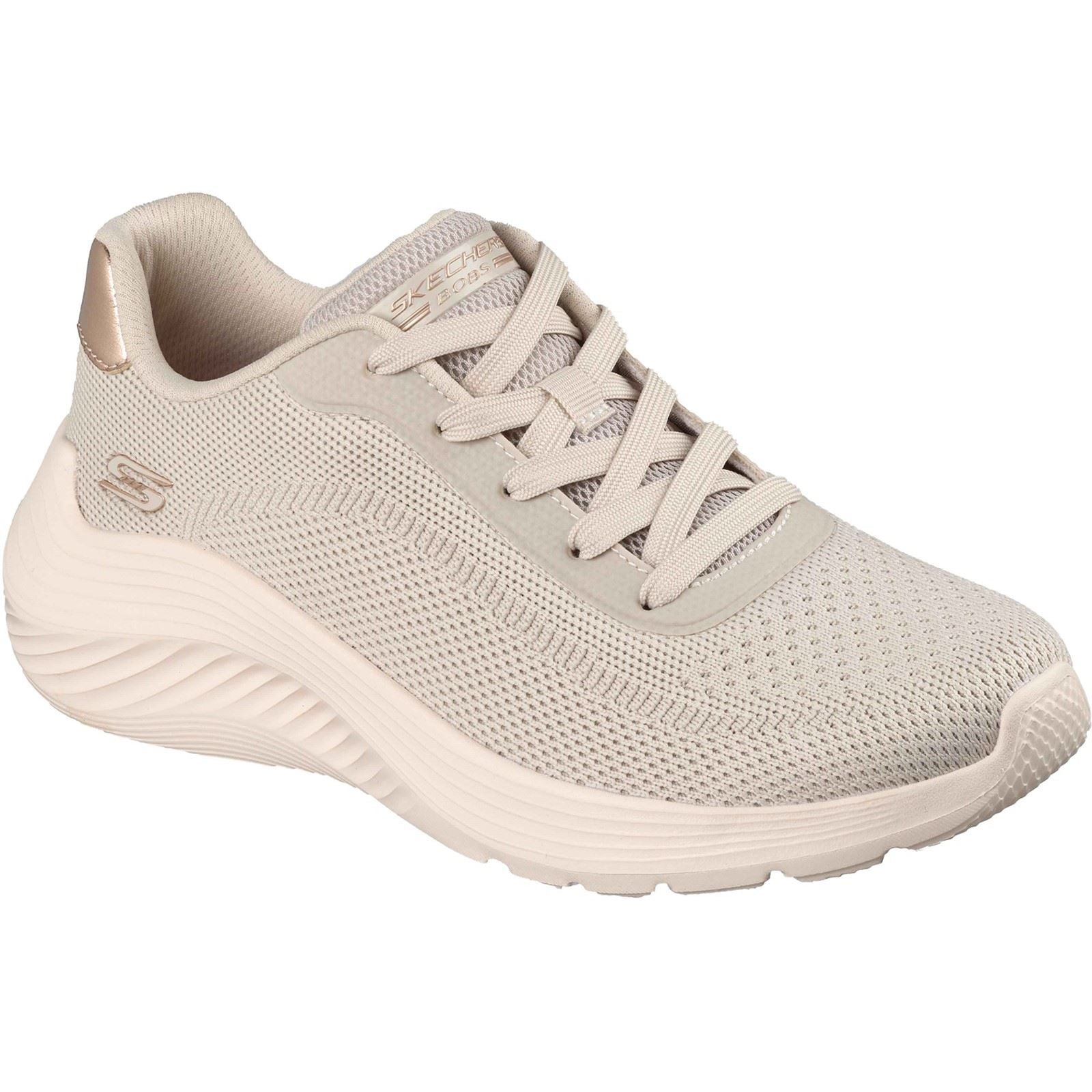 Skechers Bobs Squad Waves Current Look Textile Women's Off White Trainers