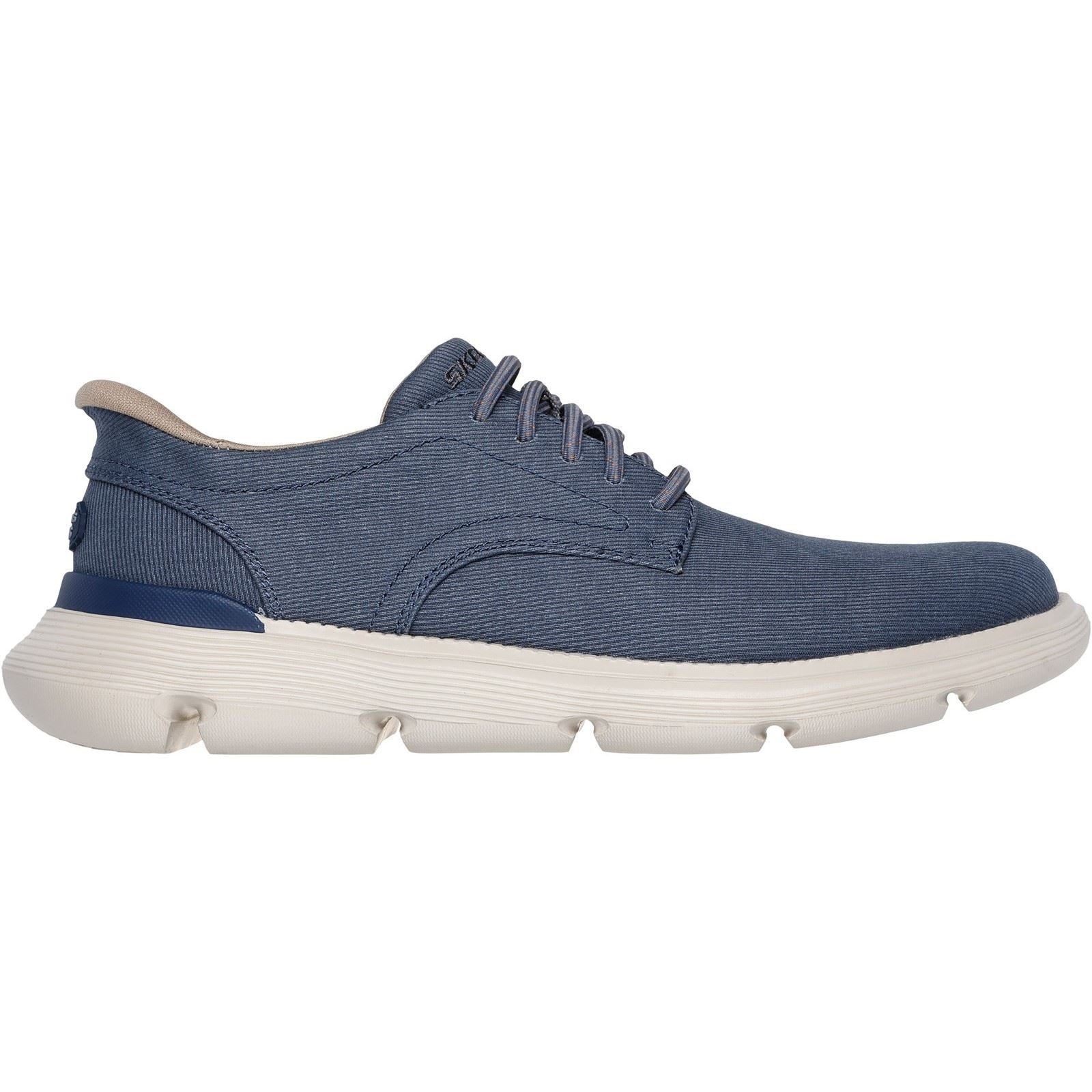 Skechers Garza Clive Cotton Men's Blue Lace-Up Shoes