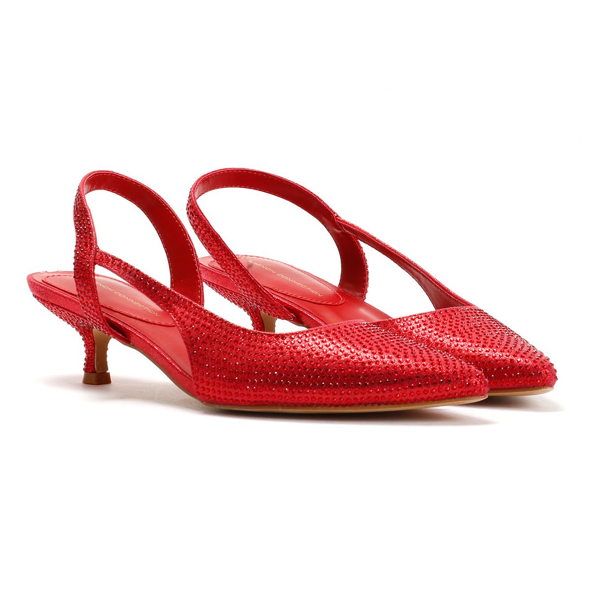 French Connection Venus Women's Red Kitten Heels