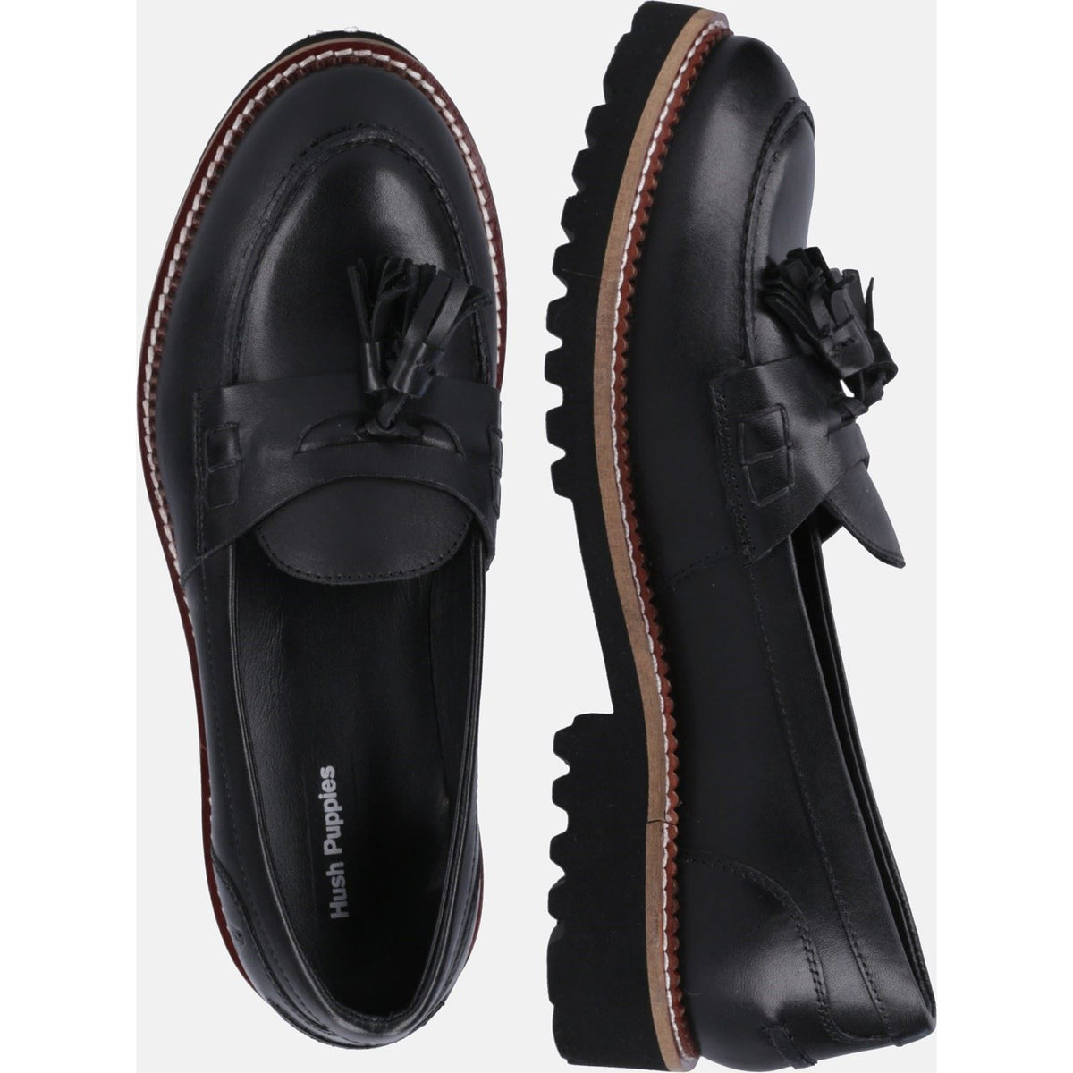 Hush Puppies Ginny Suede Women's Black Loafers