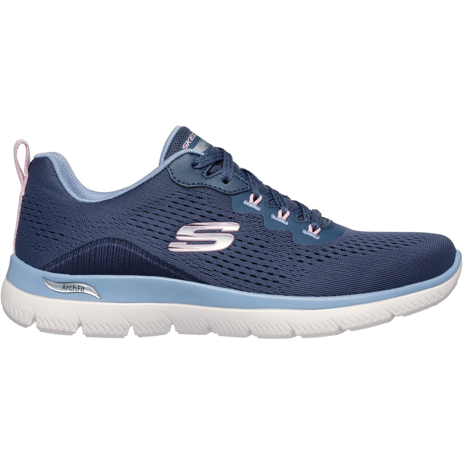 Skechers Arch Fit Summits Polyester Women's Navy/Light Blue Trainers