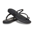Crocs Miami Studded Toe Loop Thermoplastic Women's Black Sandals