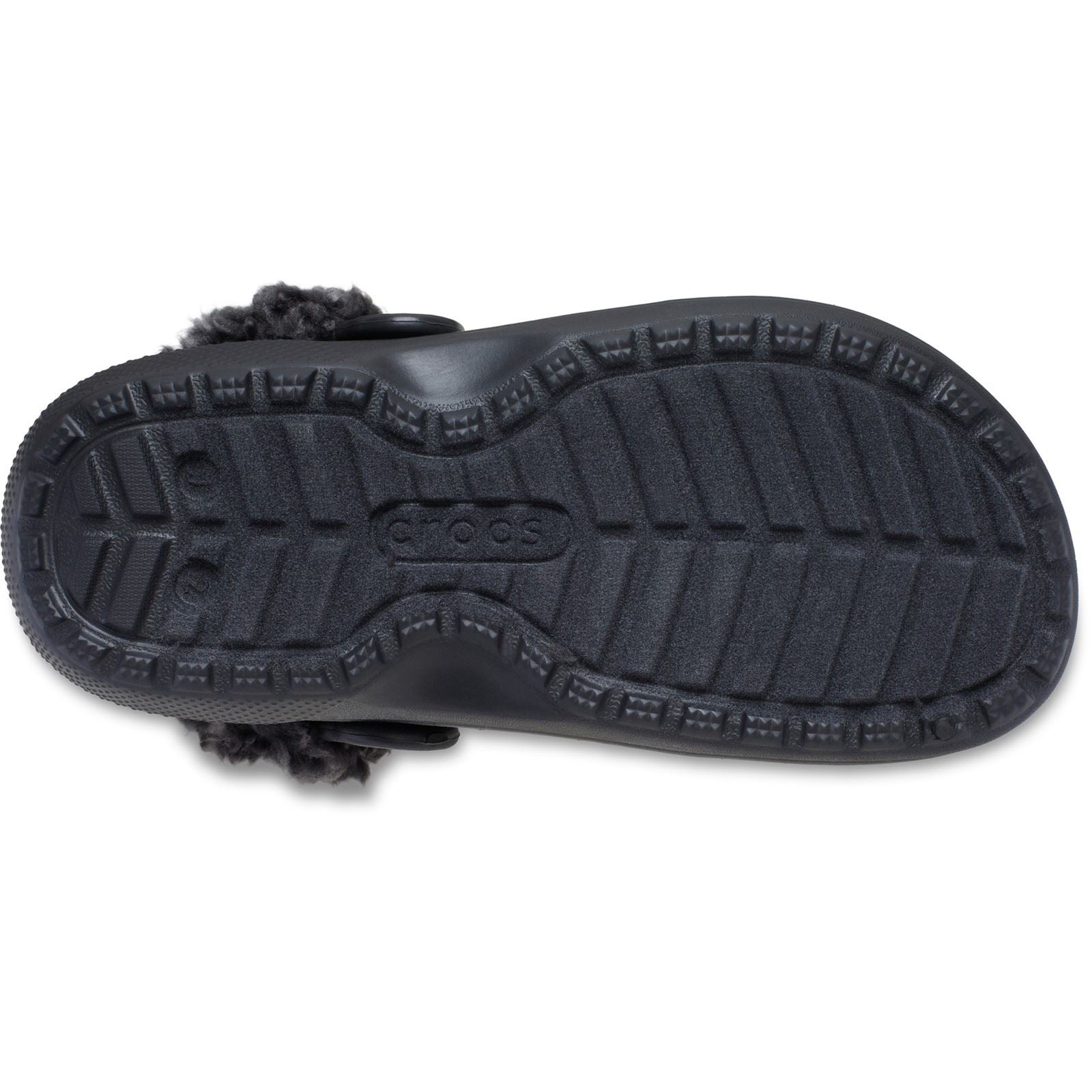 Crocs Classic Fleece Lined Textile Blend Kids Black Clogs