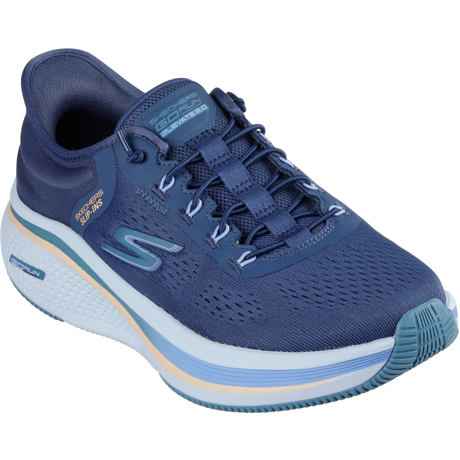 Skechers Performance Go Run Elevate 2.0 Banyan Textile Women's Navy/Teal Trainers