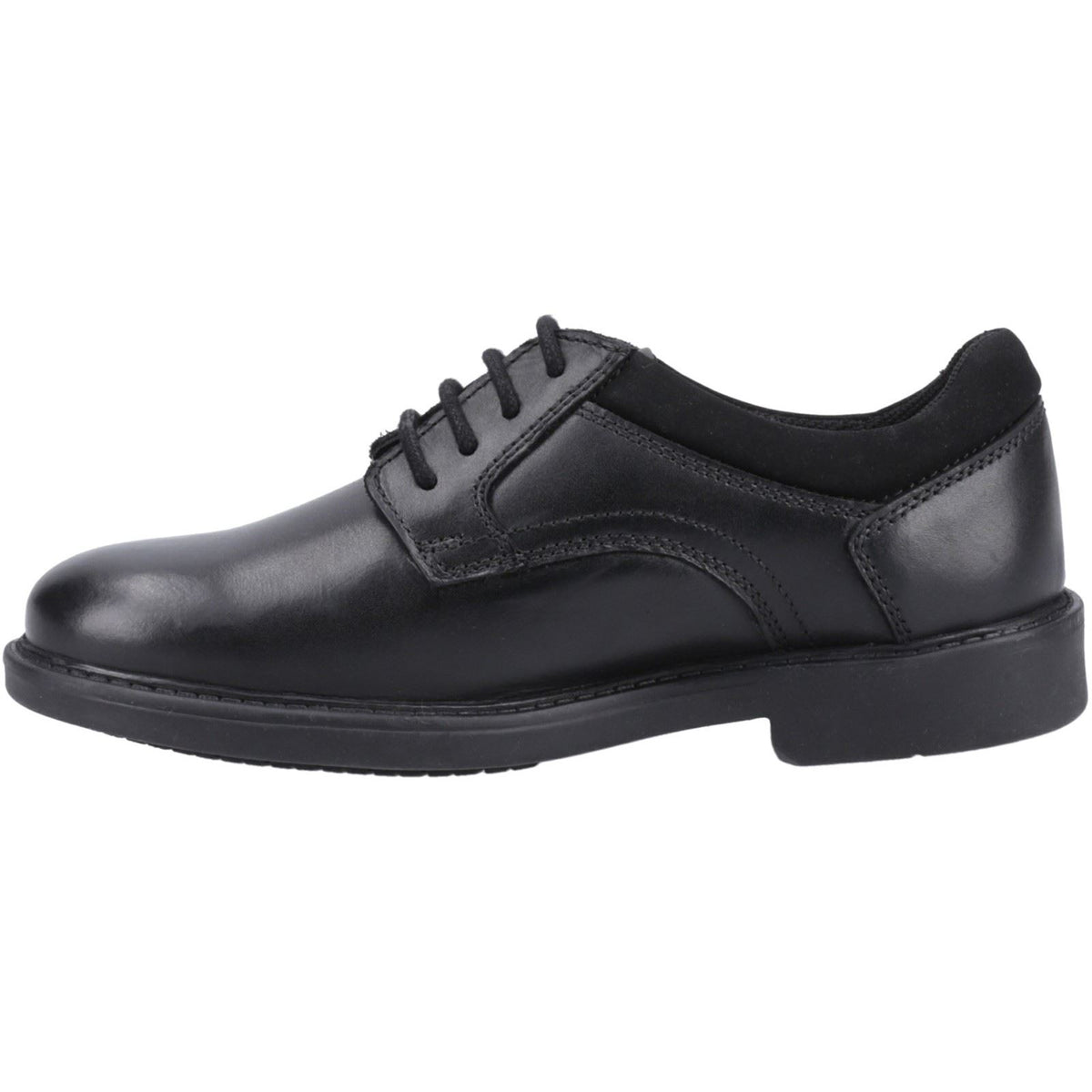 Hush Puppies Tommy Junior Leather Black Lace-Up Shoes