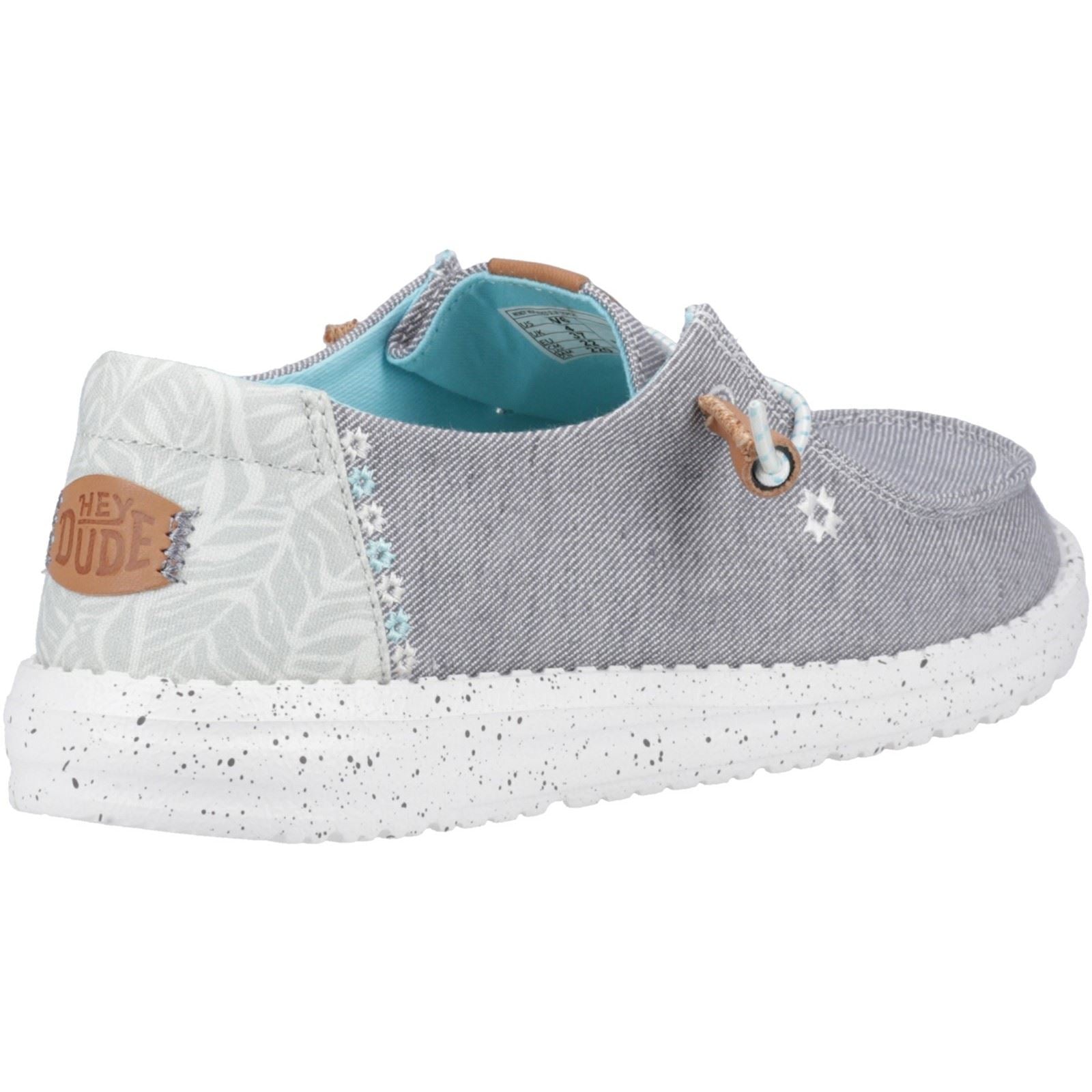 HEYDUDE Wendy Heathered Slub Tropical Linen/Lyocell/Cotton Women's Grey Shoes