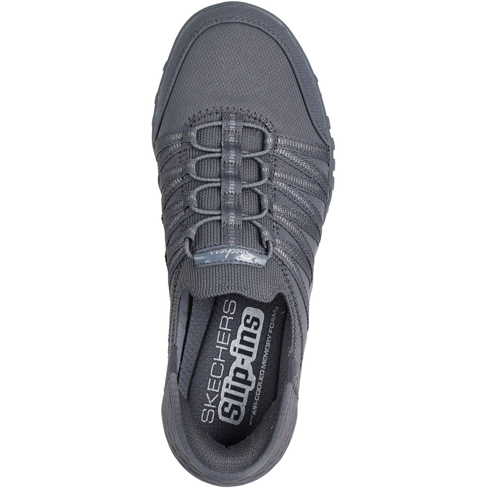 Skechers Breathe-Easy - Roll-With-Me Textile Women's Charcoal Trainers