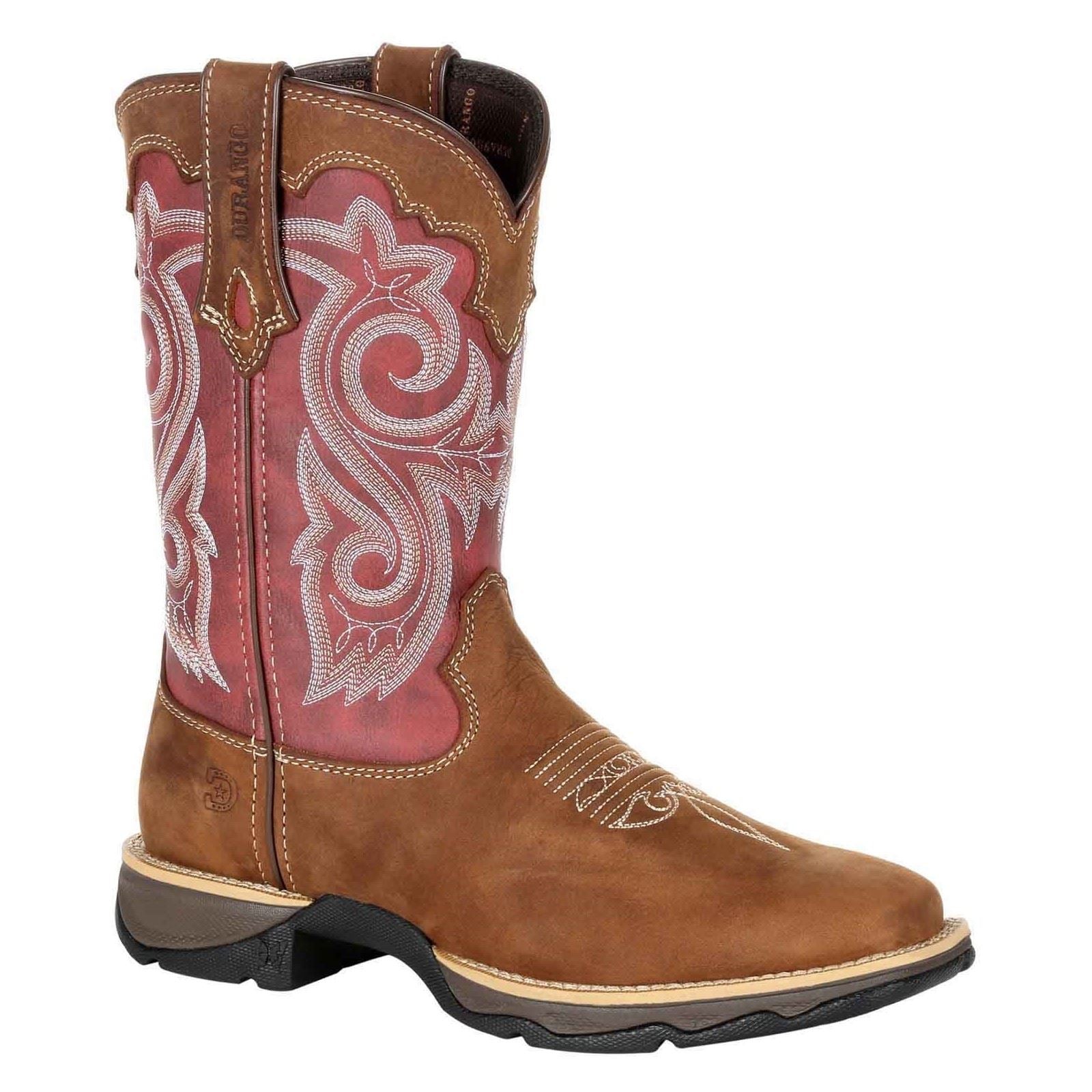 Durango Lady Rebel Leather Women's Briar Brown/Rusty Red Boots