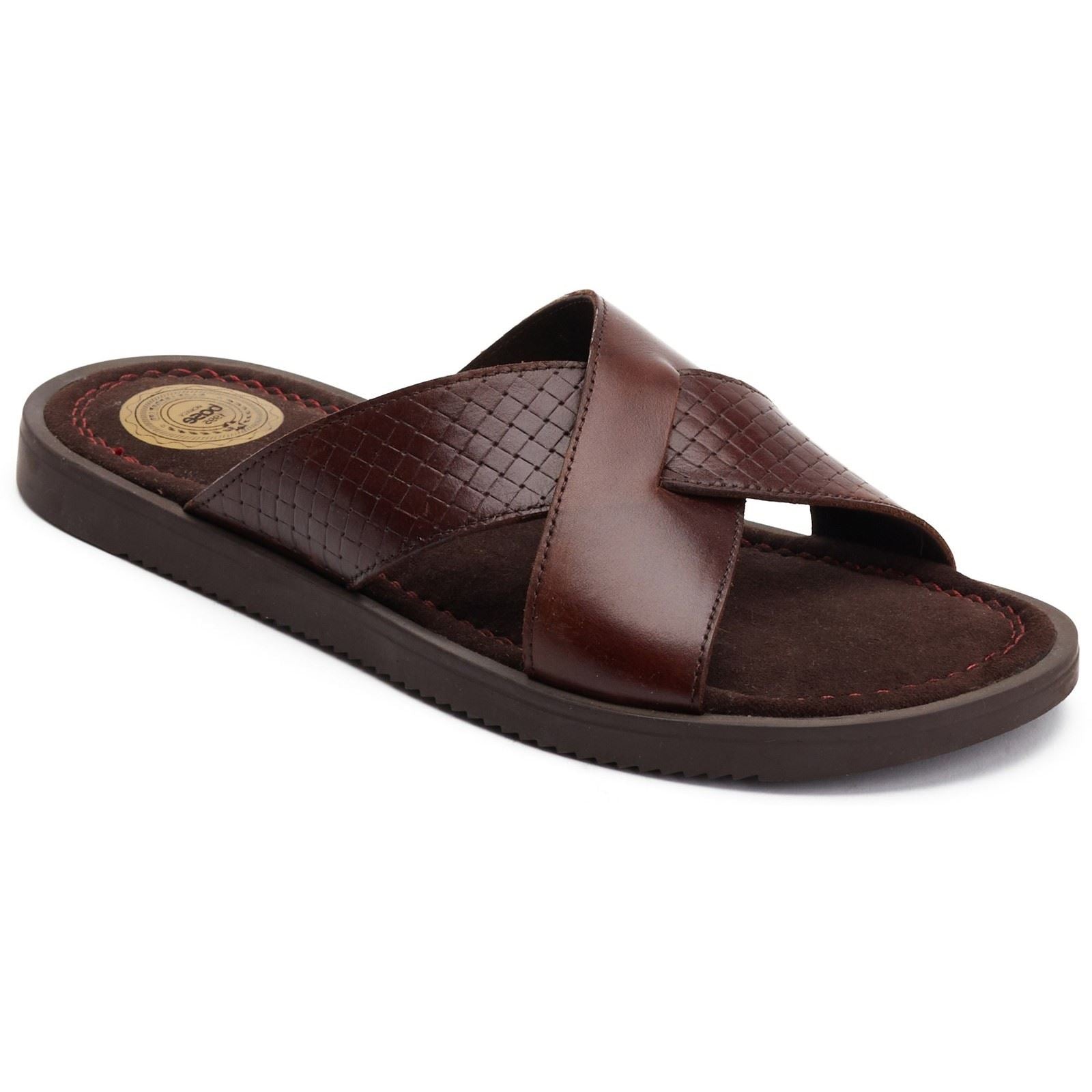 Base London Astro Leather Men's Burnt Brown Sandals
