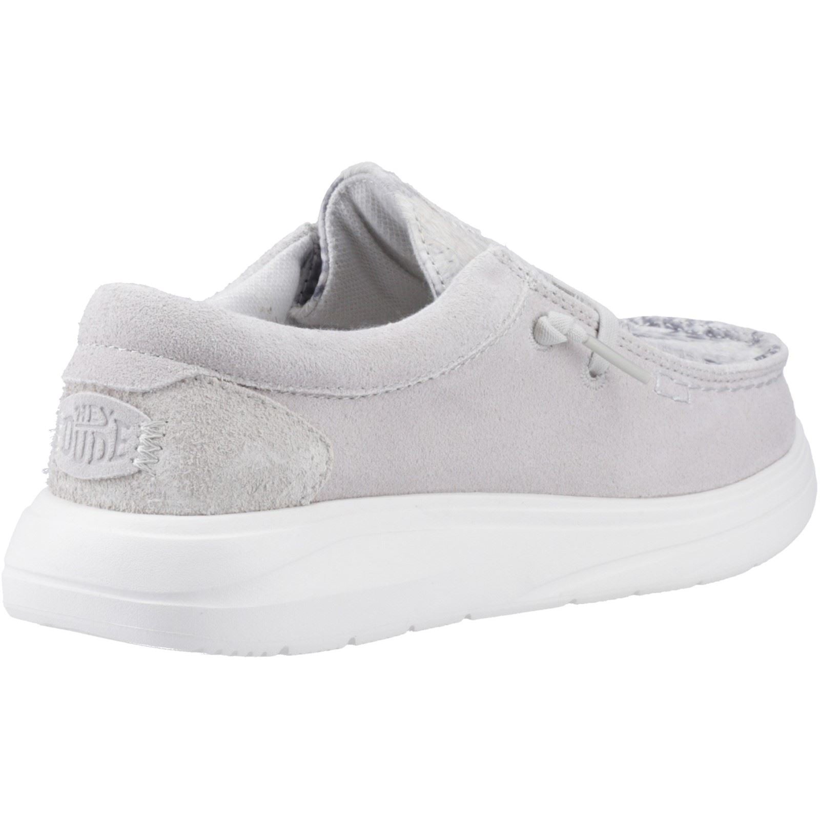 HEYDUDE Wendy COMF Leather Women's Grey/Snake Moccasins Shoes