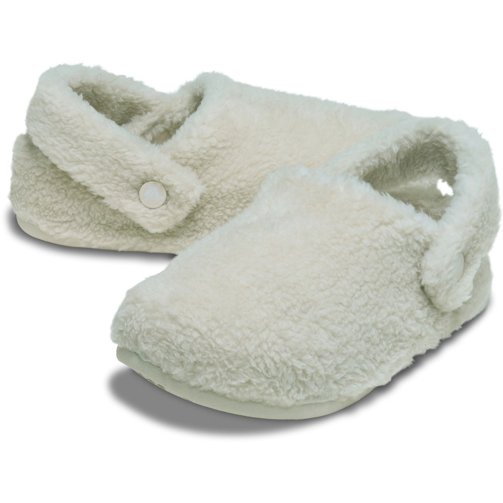 Crocs Classic Cozzzy Polyester Women's Stucco Slippers
